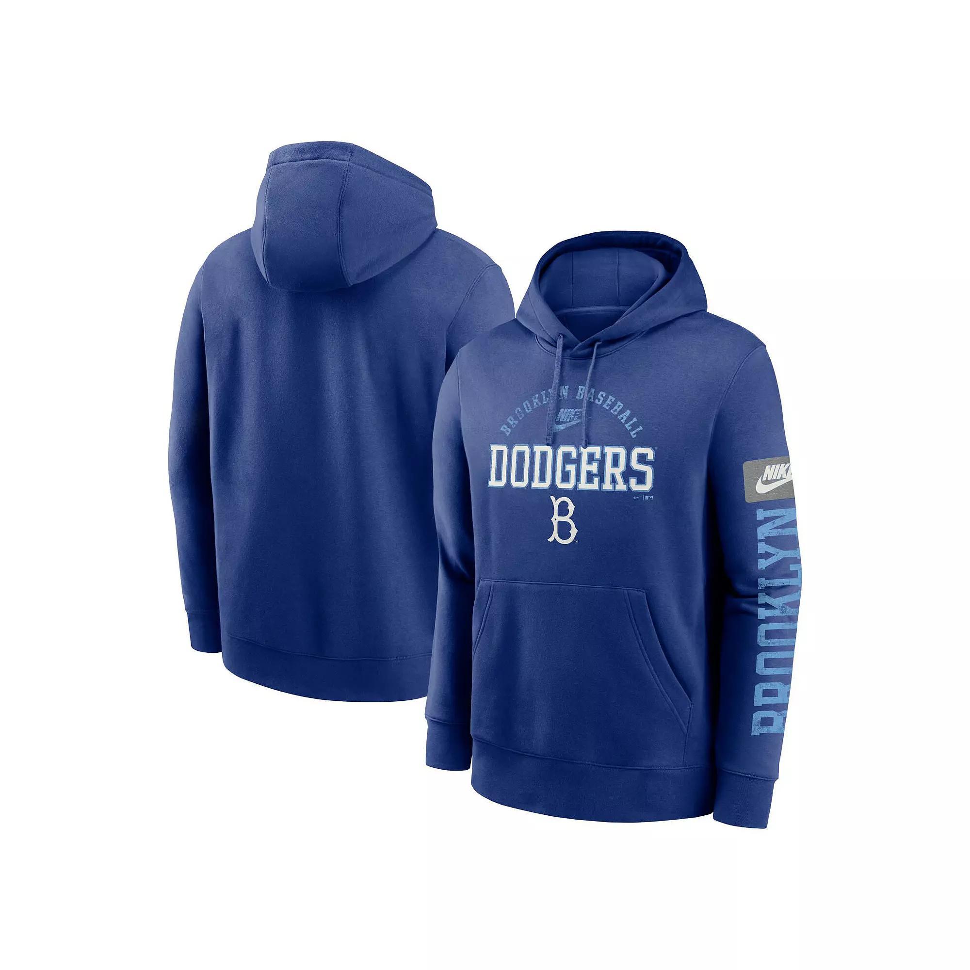 Men's Nike Royal Atlanta Braves Cooperstown Collection Logo Club Pullover Hoodie, Size: 2XL, Blue Product Image
