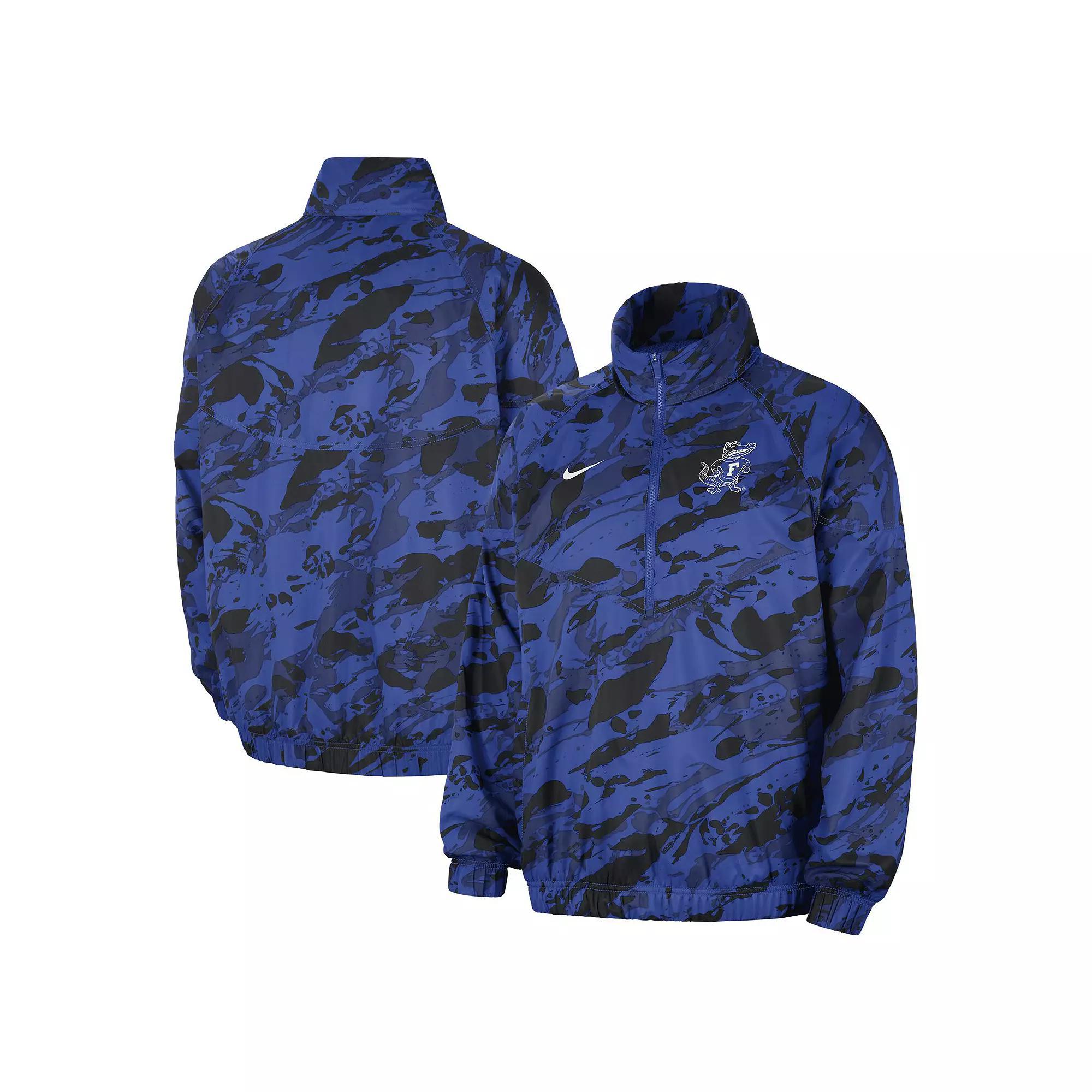 Men's Nike  Royal Florida Gators Anorak Half-Zip Jacket, Size: 3XL, Blue Product Image