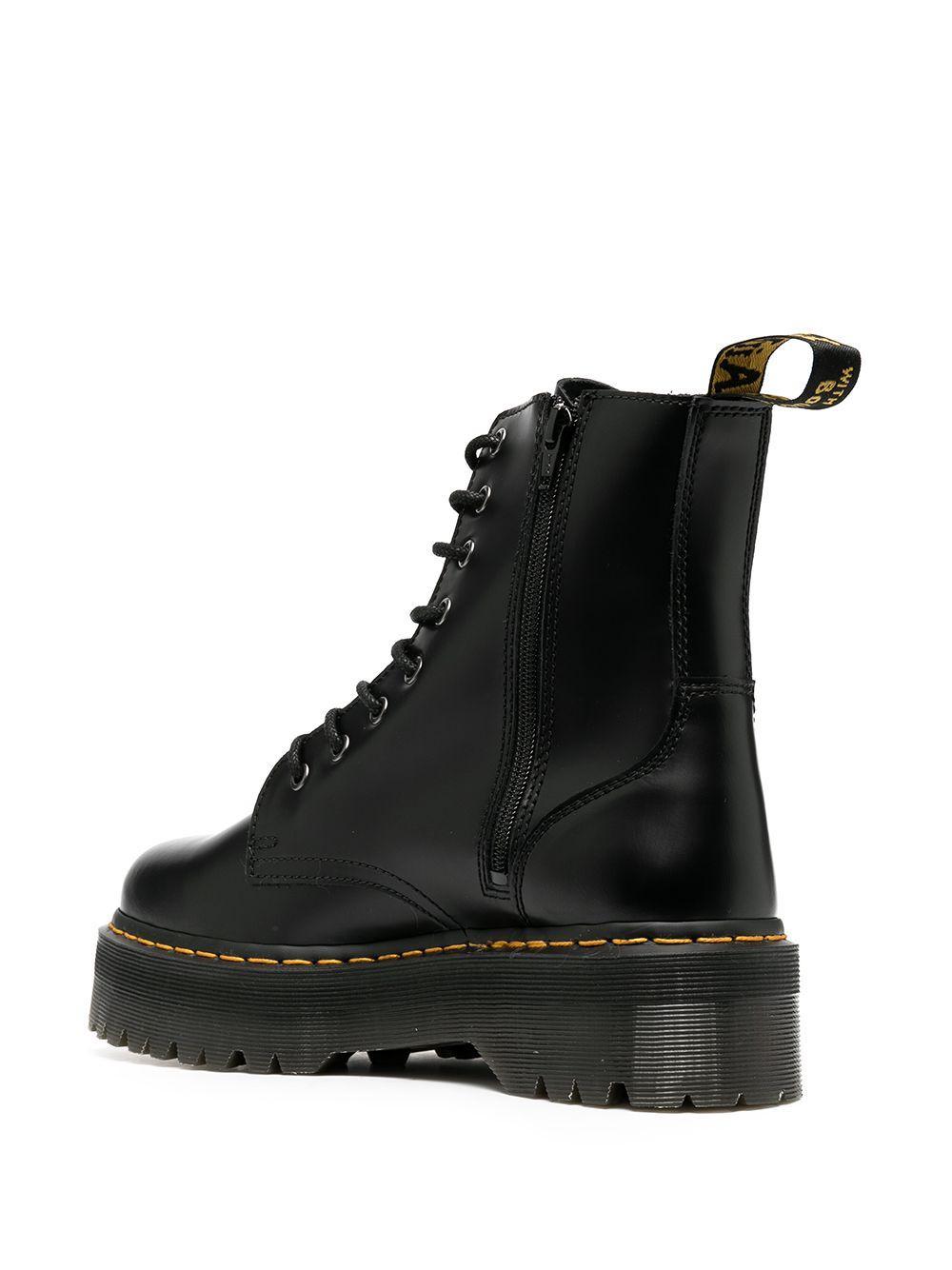 chunky lace-up leather boots Product Image