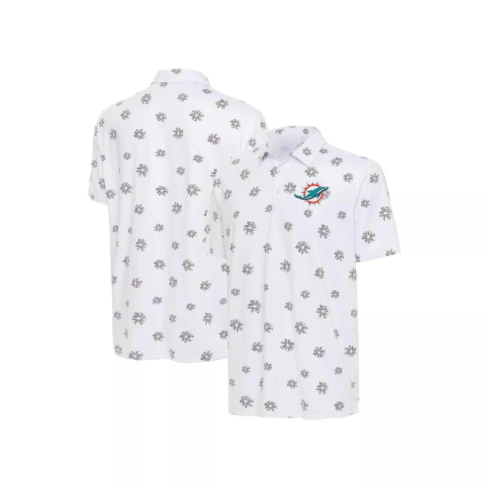 Men's Antigua White Detroit Lions Fireworks Polo, Size: XXL Product Image