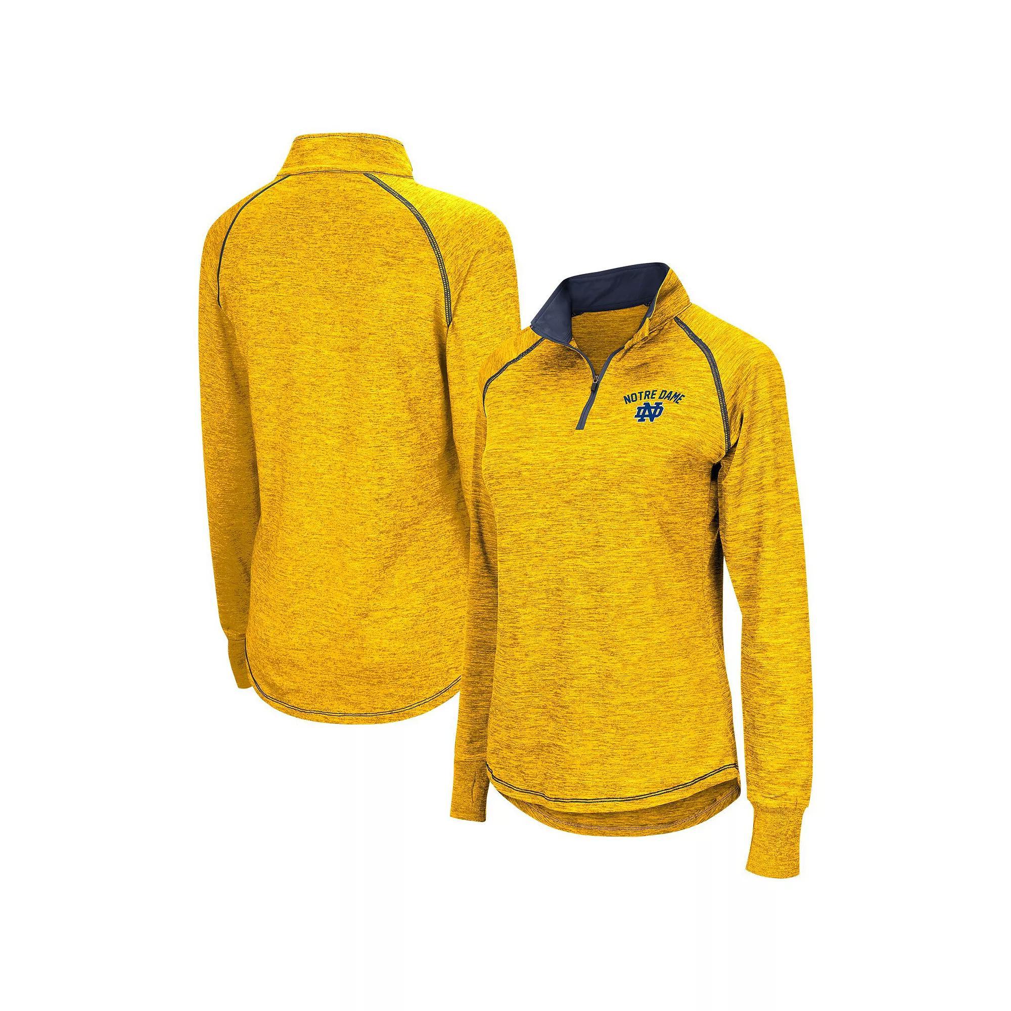 Women's Colosseum Gold Minnesota Golden Gophers Bikram Raglan Quarter-Zip Top, Size: Large Product Image
