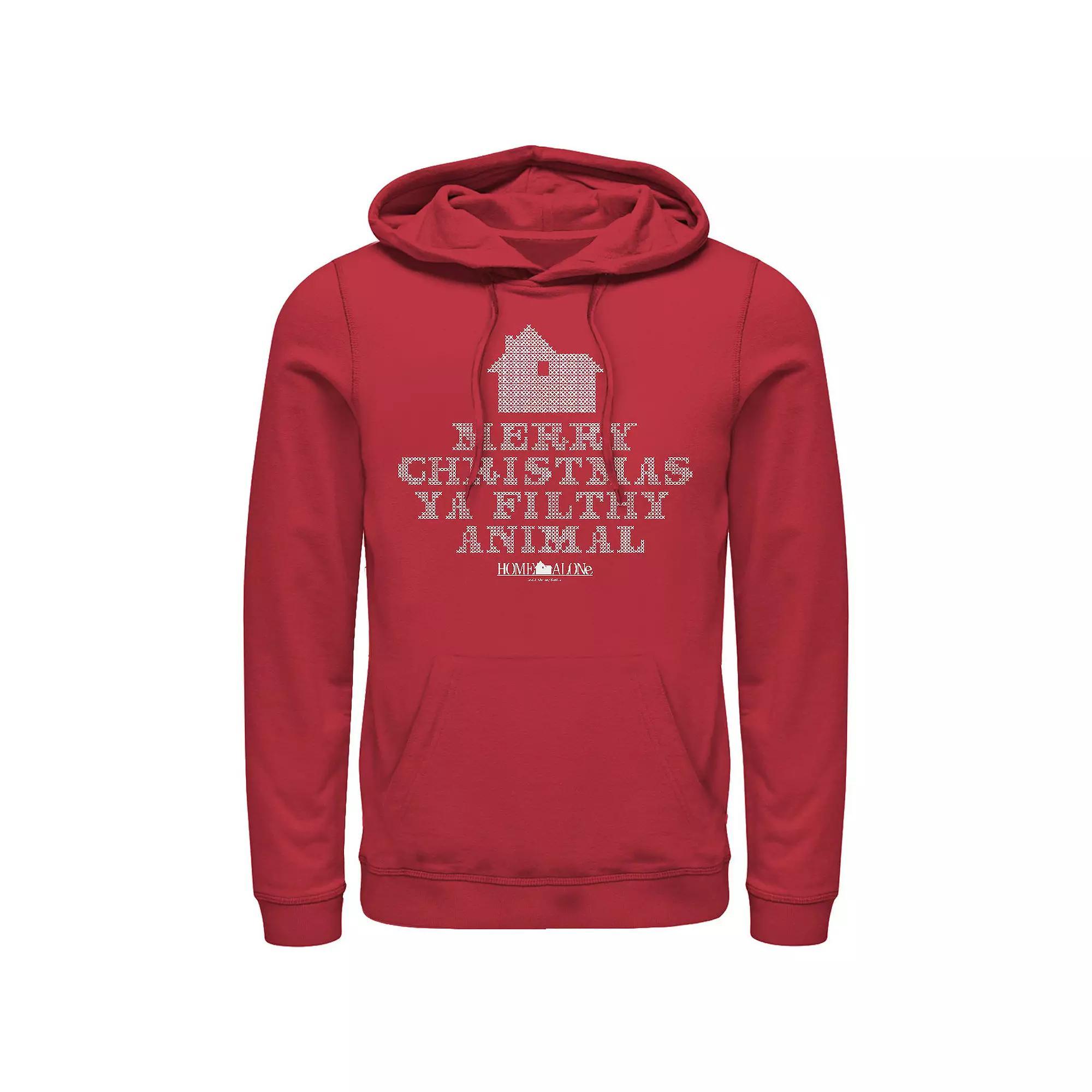Big & Tall Home Alone Merry Christmas Ya Filthy Animal Graphic Hoodie, Men's, Size: Small, Black Product Image
