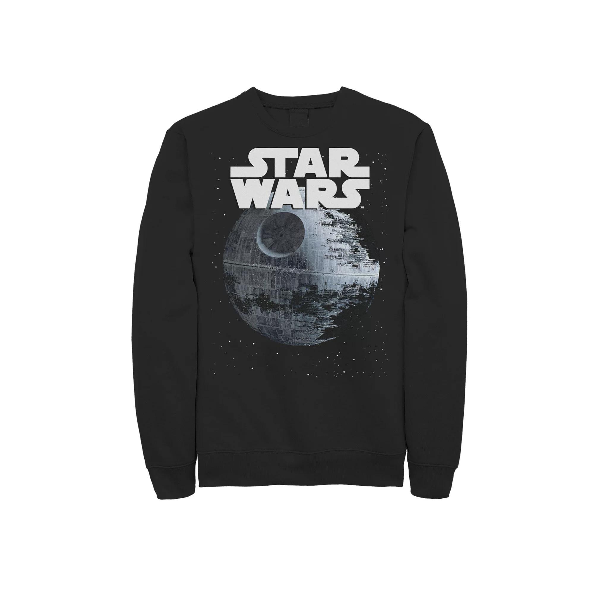 Men's Star Wars Death Star Title Logo Sweatshirt, Size: 3XL, Black Product Image