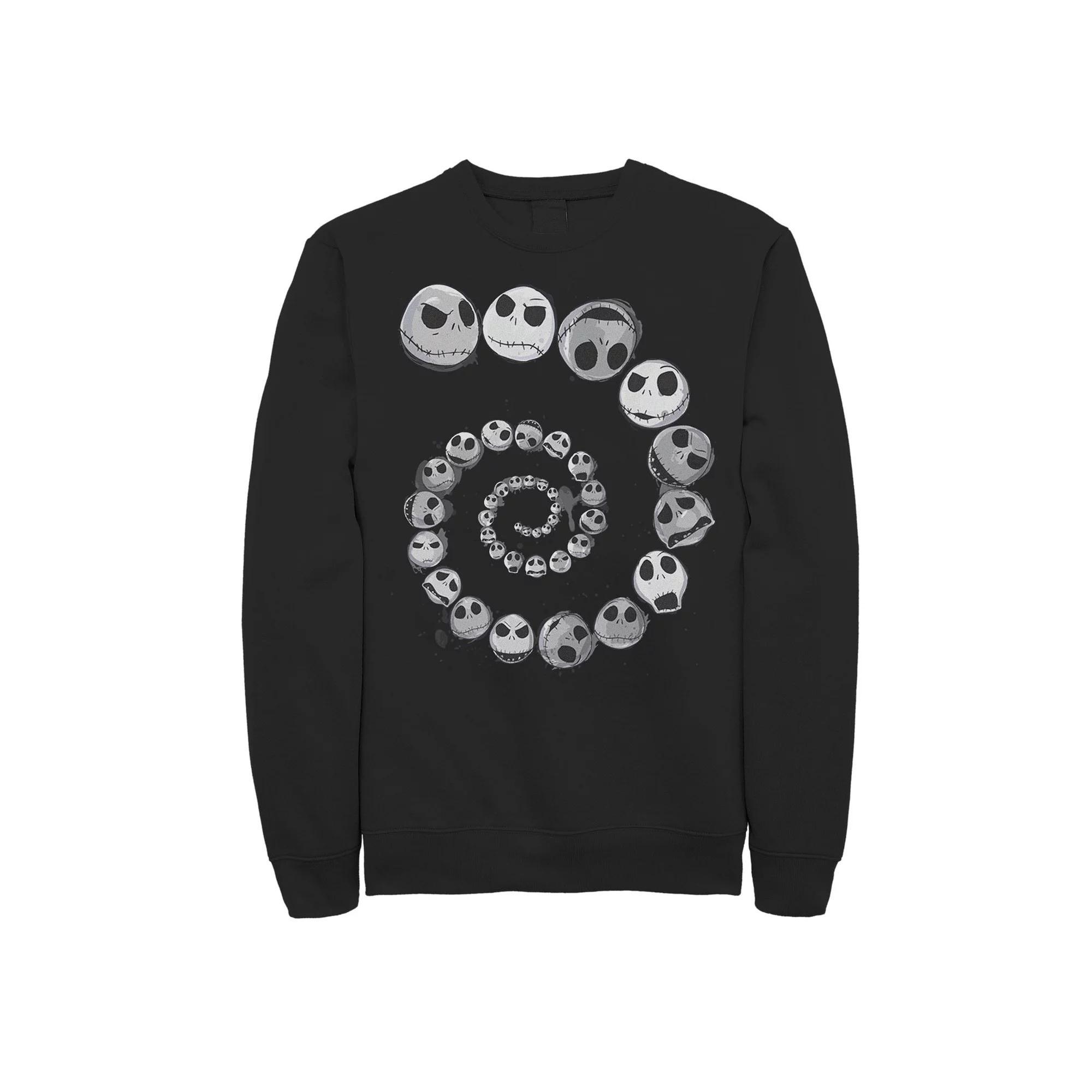 Disney's The Nightmare Before Christmas Jack Emotional Spiral Men's Sweatshirt, Size: Medium, Black Product Image