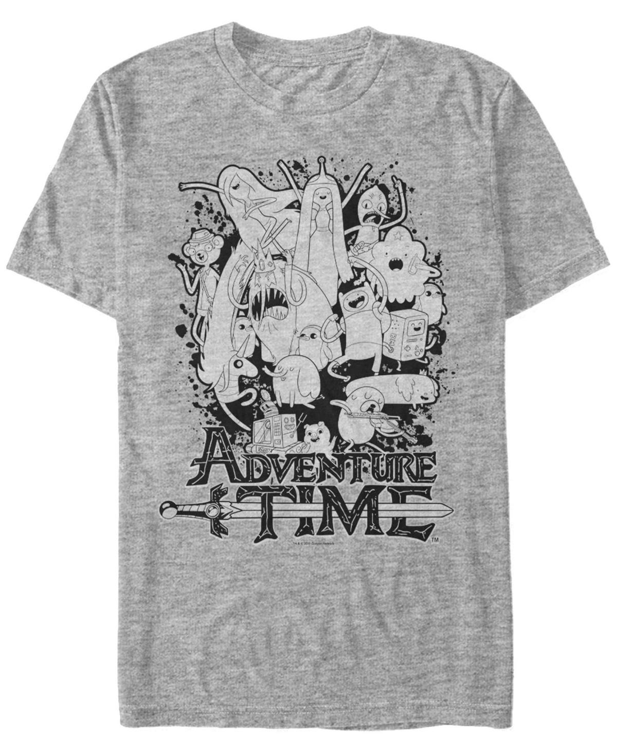 Men's Cartoon Network Adventure Time Splash Tee, Size: XXL, Athletic Grey Product Image
