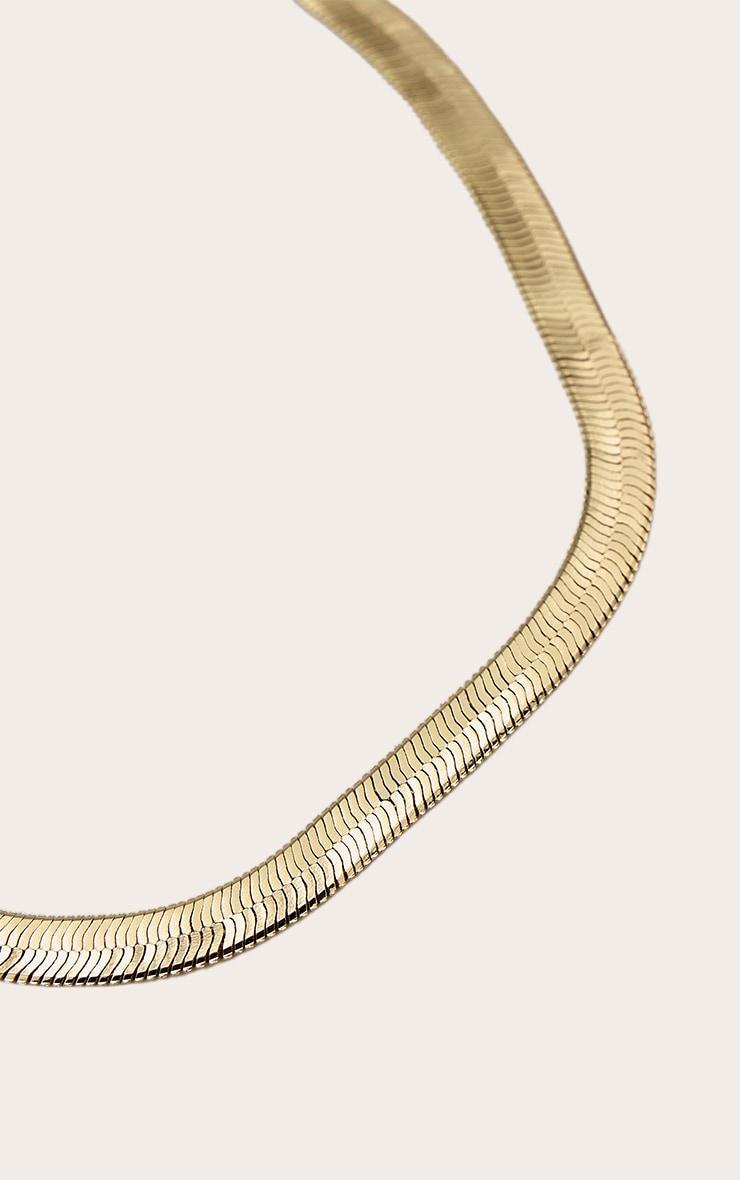 Gold Thick Snake Chain Necklace Product Image