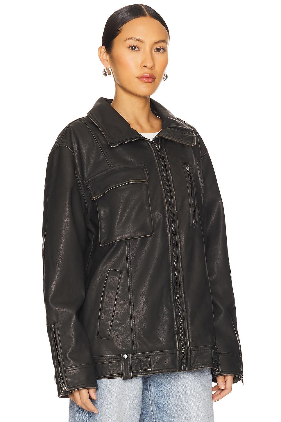 x We The Free Buckle Up Faux Leather Jacket Free People Product Image