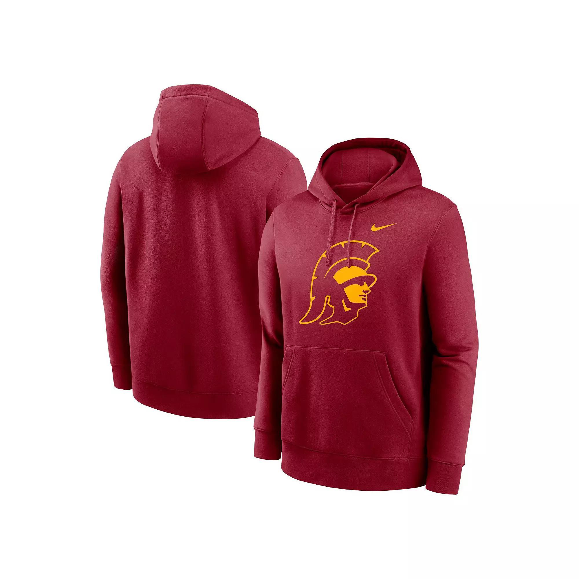 Men's Nike Black USC Trojans Primetime Evergreen Club Fleece Pullover Hoodie, Size: Large Product Image