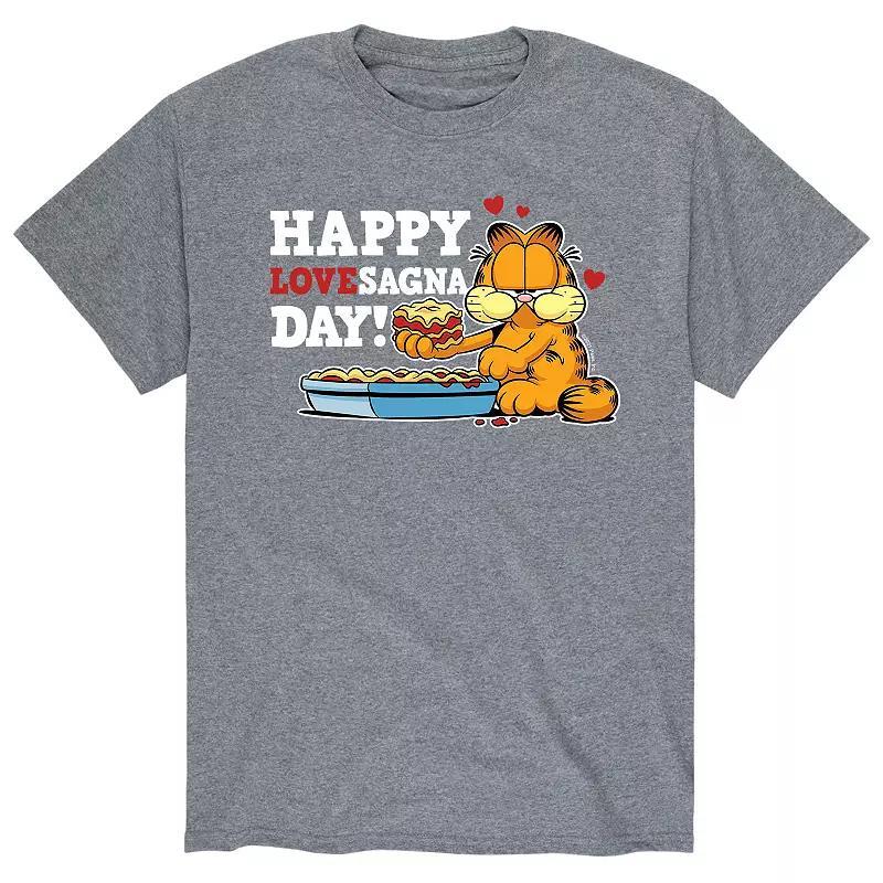 Big & Tall Garfield Lovesagna Day Tee, Mens Blue Product Image