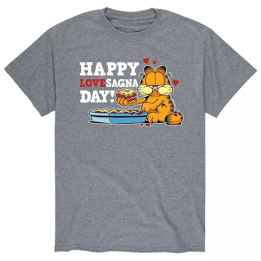 Big & Tall Garfield Lovesagna Day Tee, Mens Blue Product Image