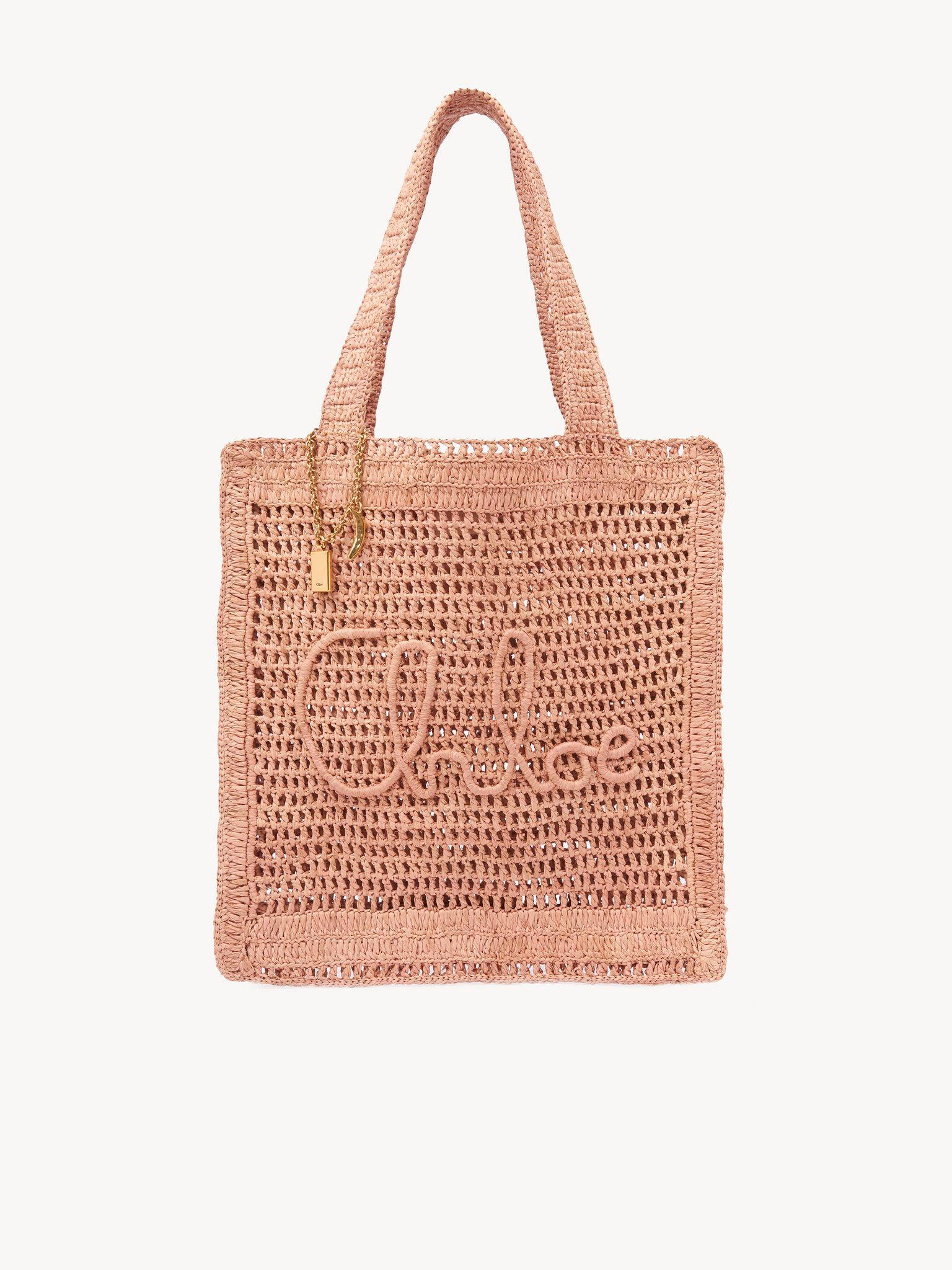 Summer Banana tote bag in raffia Product Image