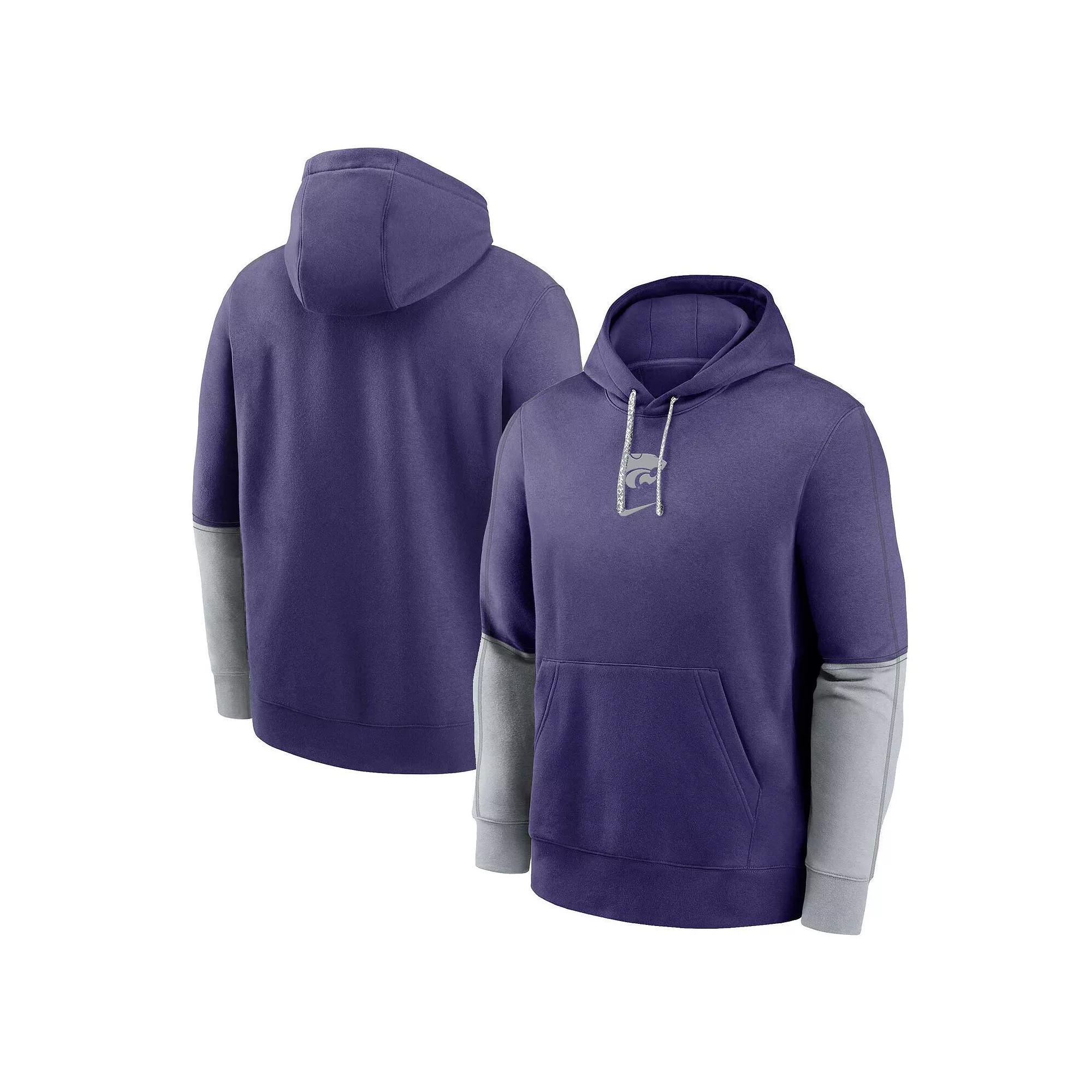 Men's Nike Purple Kansas State Wildcats 2024 Sideline Club Fleece Pullover Hoodie, Size: Medium Product Image