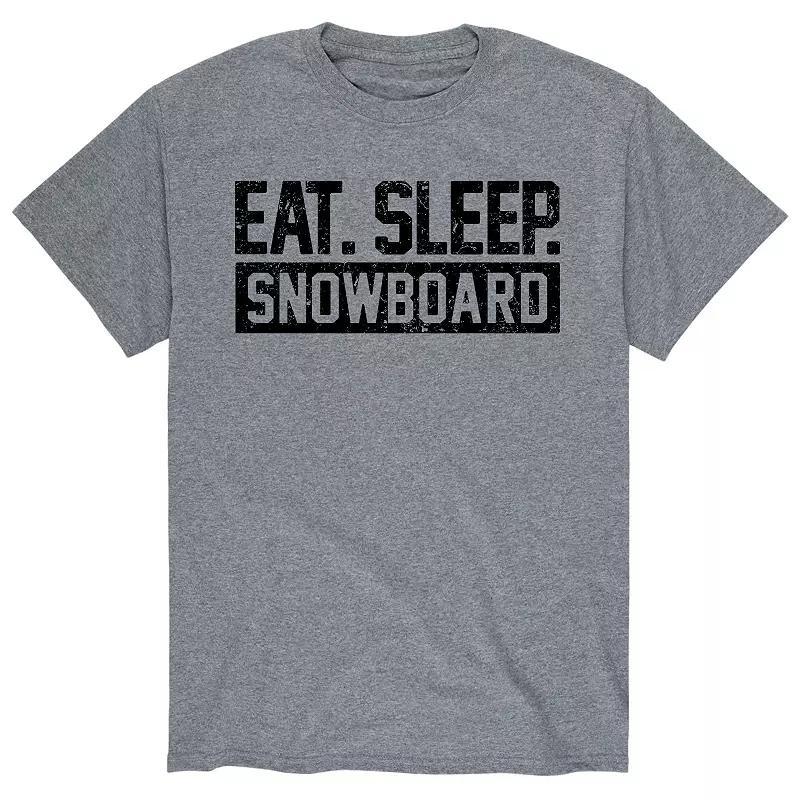 Men's Eat Sleep Snowboard Tee, Size: Medium, Gray Product Image