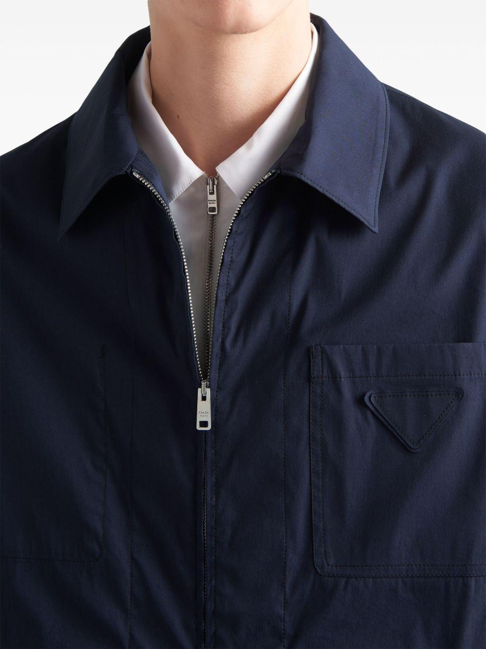 logo-patch cotton jacket  Product Image