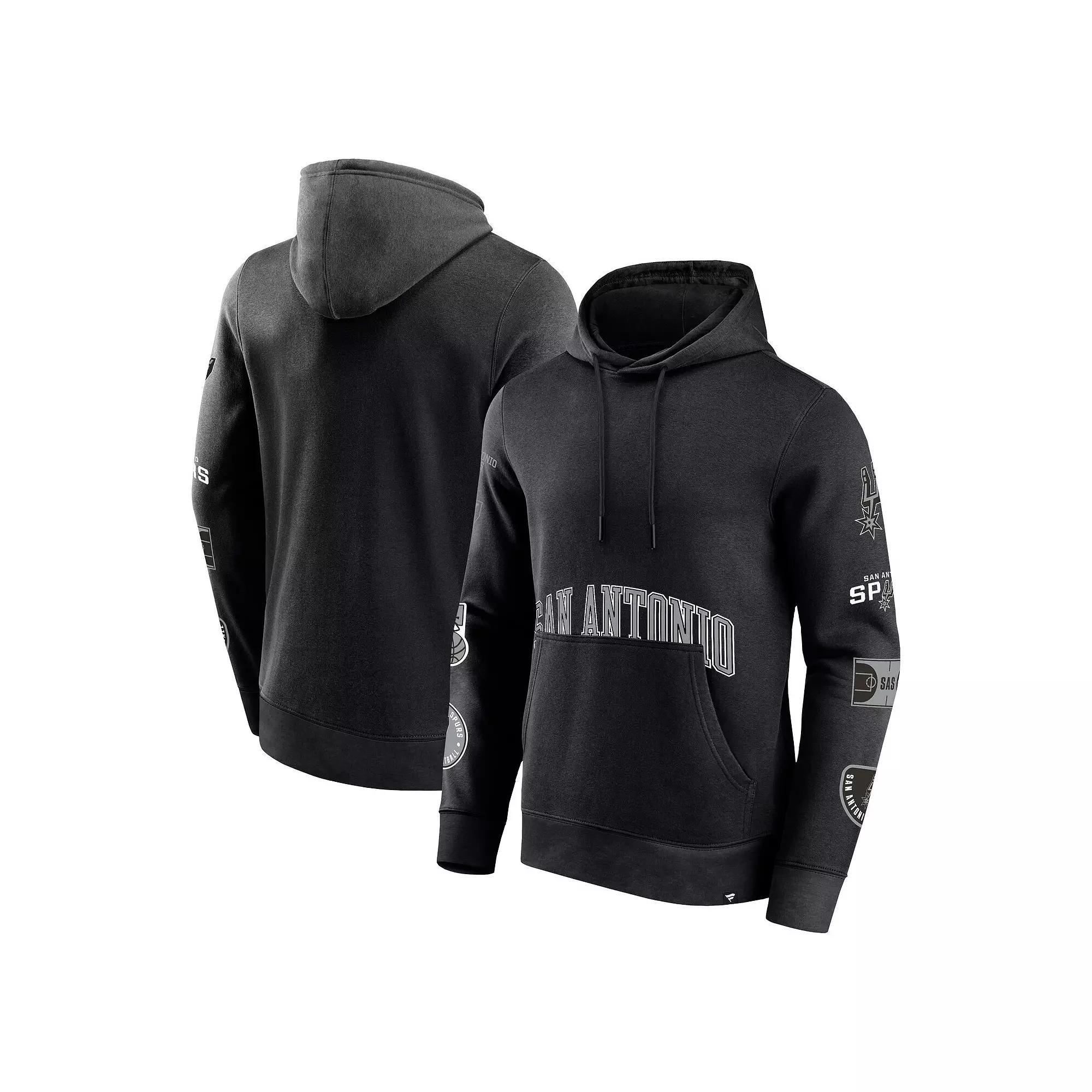 Men's Fanatics Black San Antonio Spurs Home Court Pullover Hoodie, Size: Large Product Image