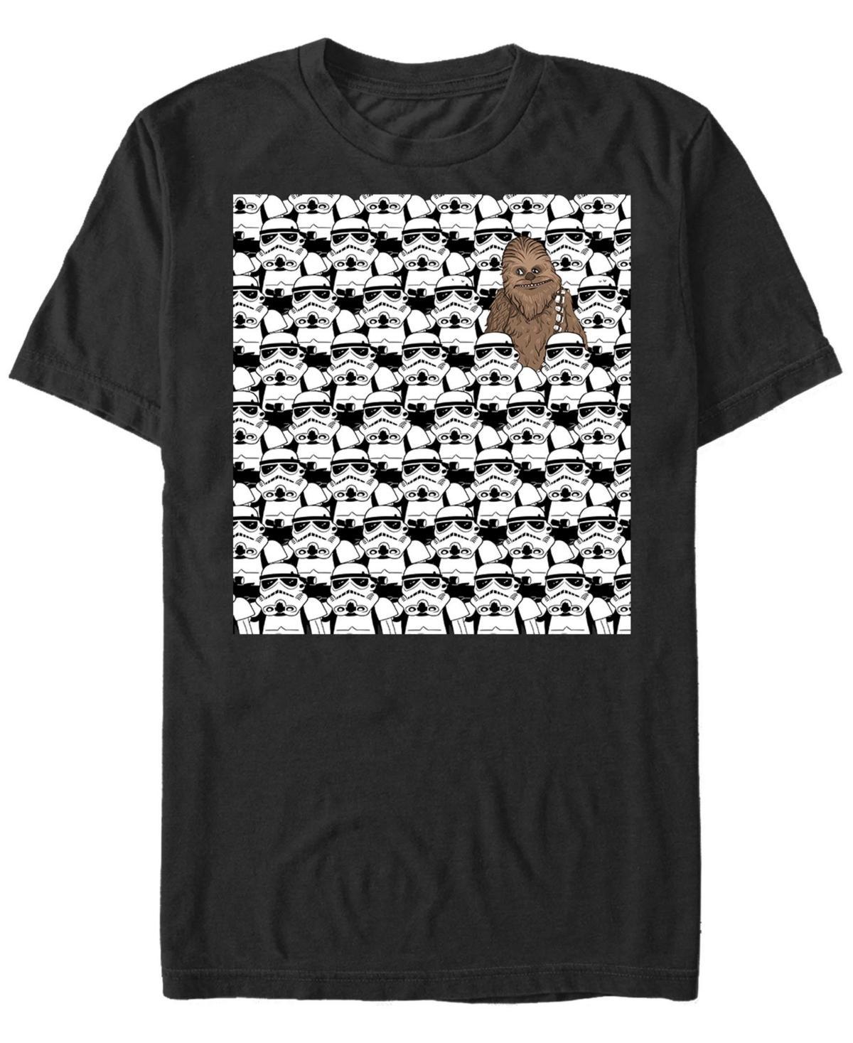 Men's Star Wars Stormtrooper Chewbacca In Crowd Tee, Size: XXL, Black Product Image