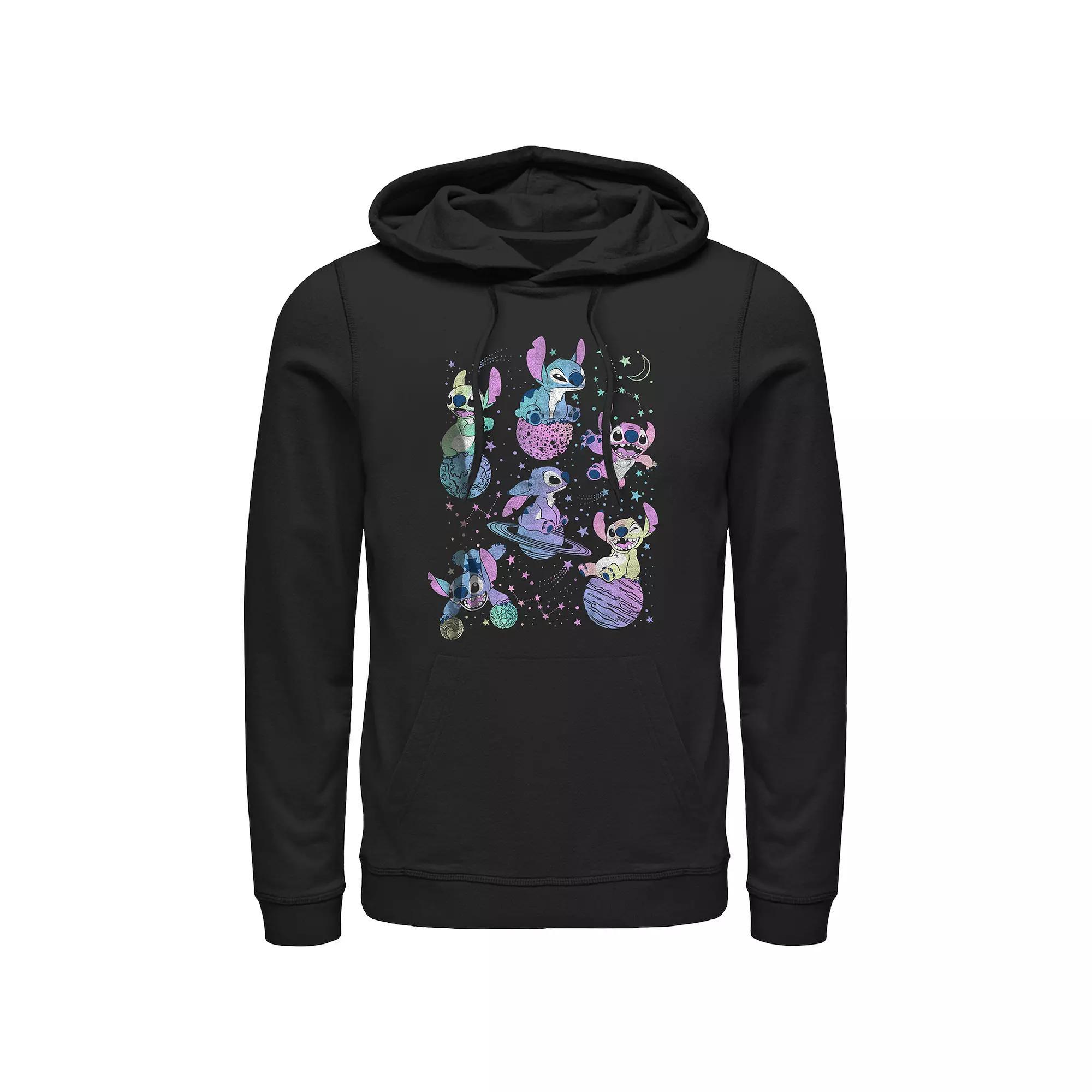 Men's Lilo & Stitch Planetary Stitch Graphic Hoodie, Size: Medium, Black Product Image
