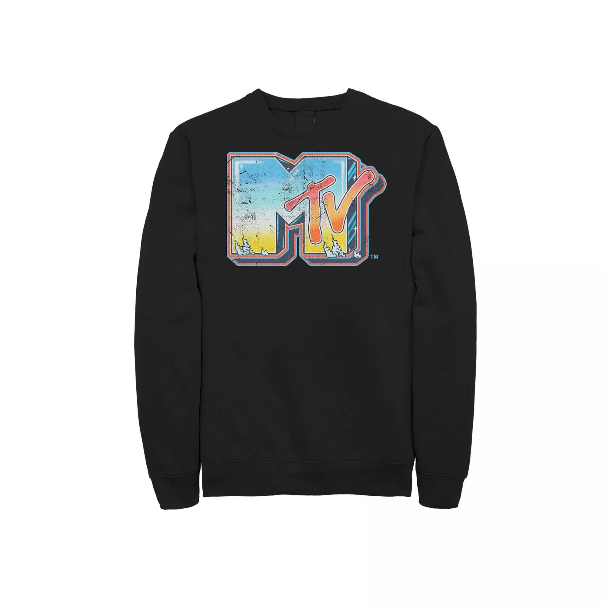 Big & Tall MTV Music Television Smokey Logo Sweatshirt, Men's, Size: XL Tall, Black Product Image