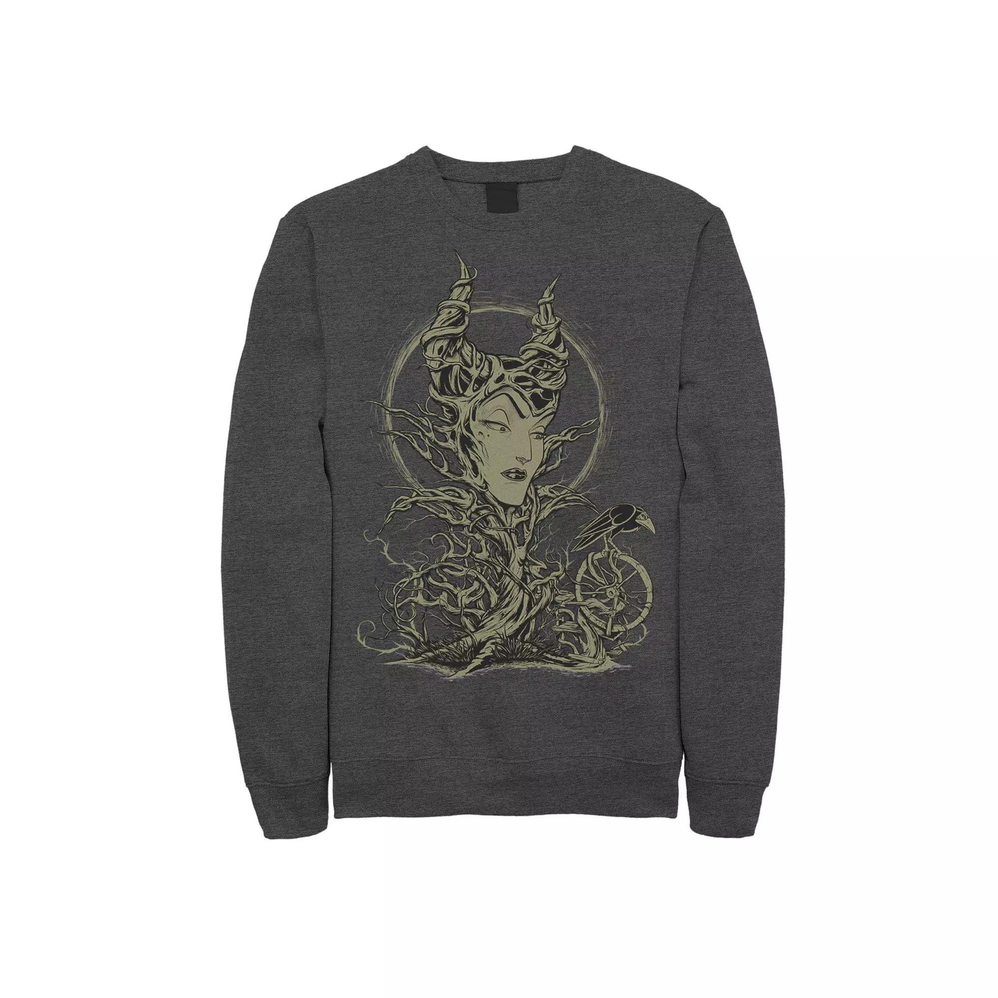 Disney's Sleeping Beauty Maleficent Men's Crow Branches Sweatshirt, Size: Small, Black Product Image