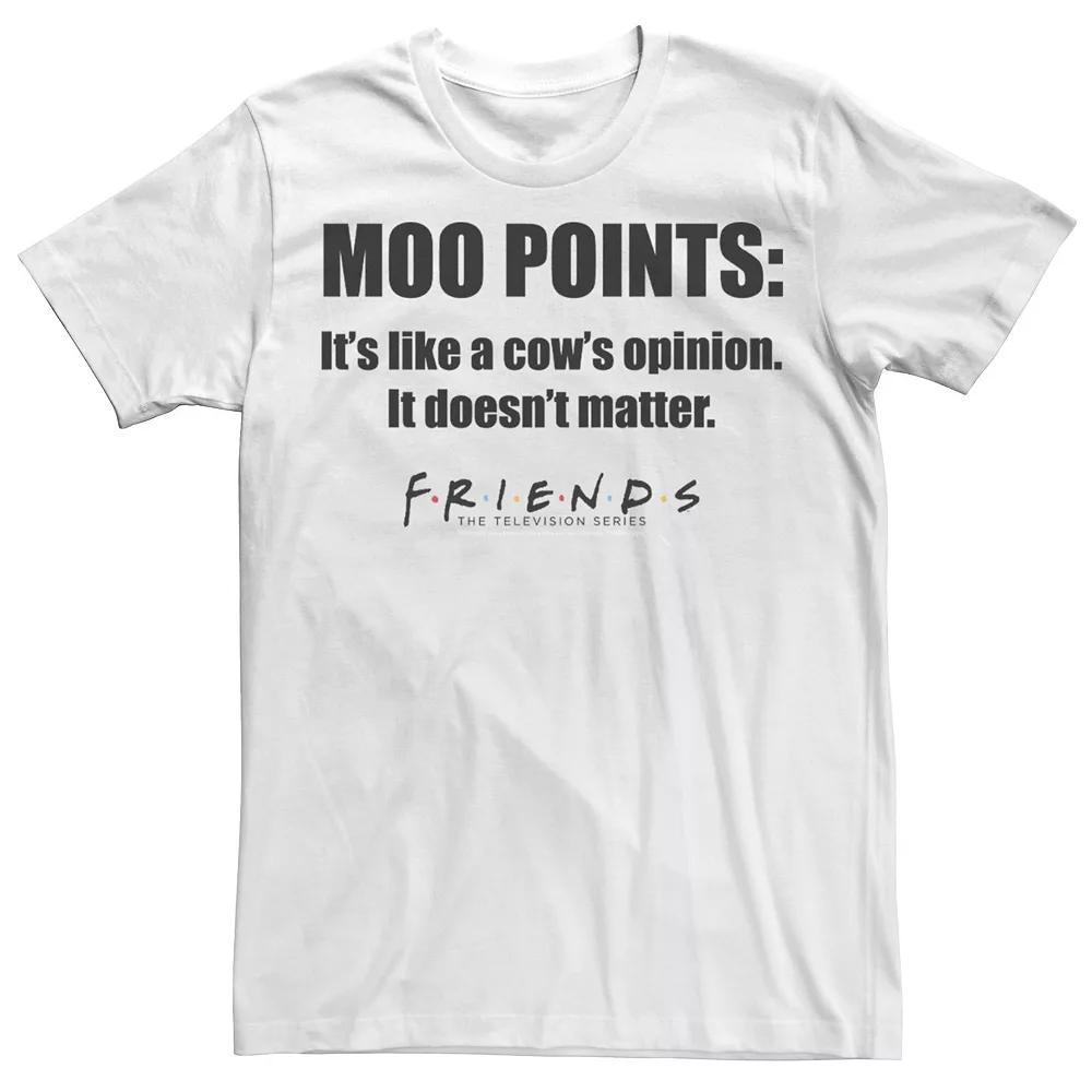 Men's Friends Moo Points It's Like A Cow's Opinion White Quote Tee, Size: XL Product Image