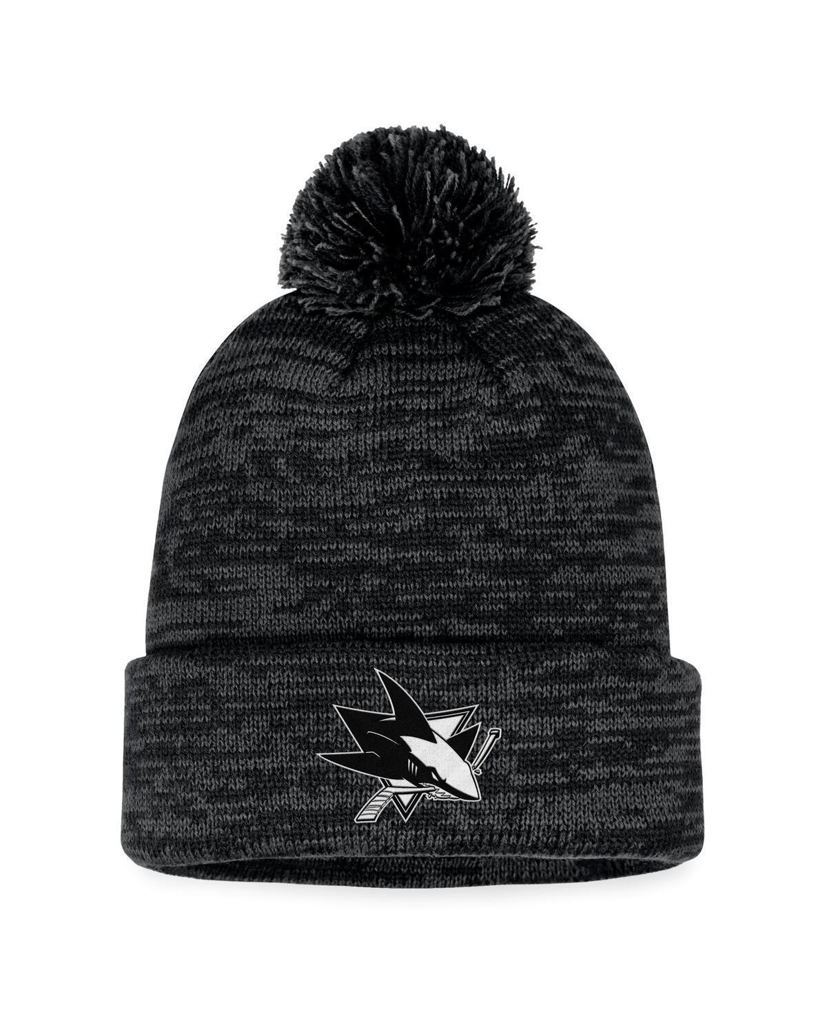 Mens Fanatics Branded Black Philadelphia Flyers Fundamental Cuffed Knit Hat with Pom Product Image