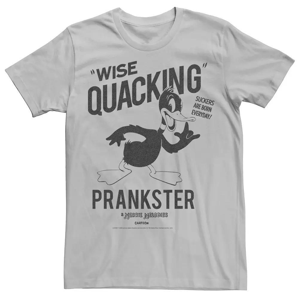 Men's Looney Tunes Daffy Duck Wise Quacking Prankster Tee, Size: Medium, Silver Product Image