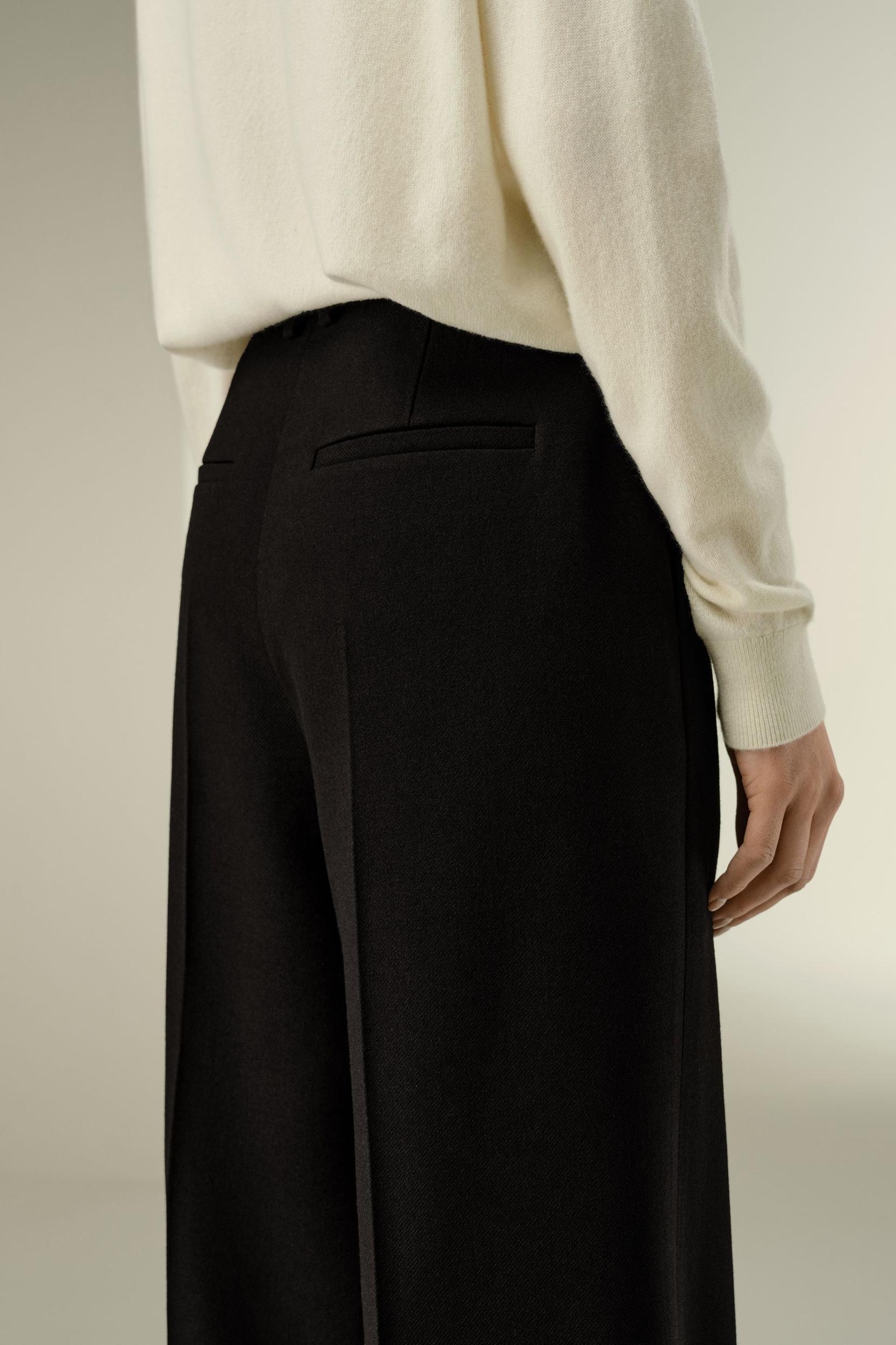 Silk-Wool Tweed Blend Trousers Product Image