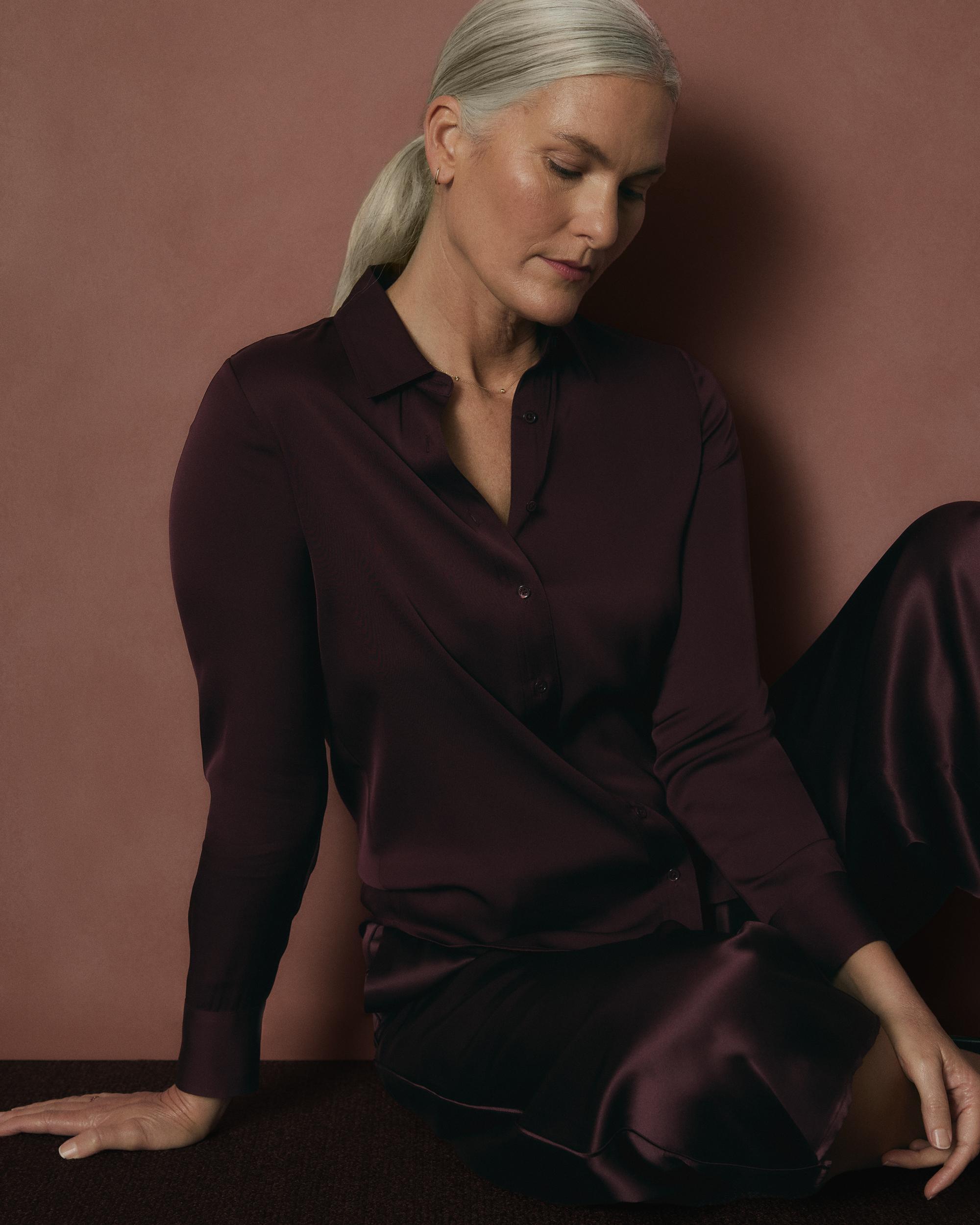 Quince | Women's Washable Stretch Silk Blouse Size XL Product Image