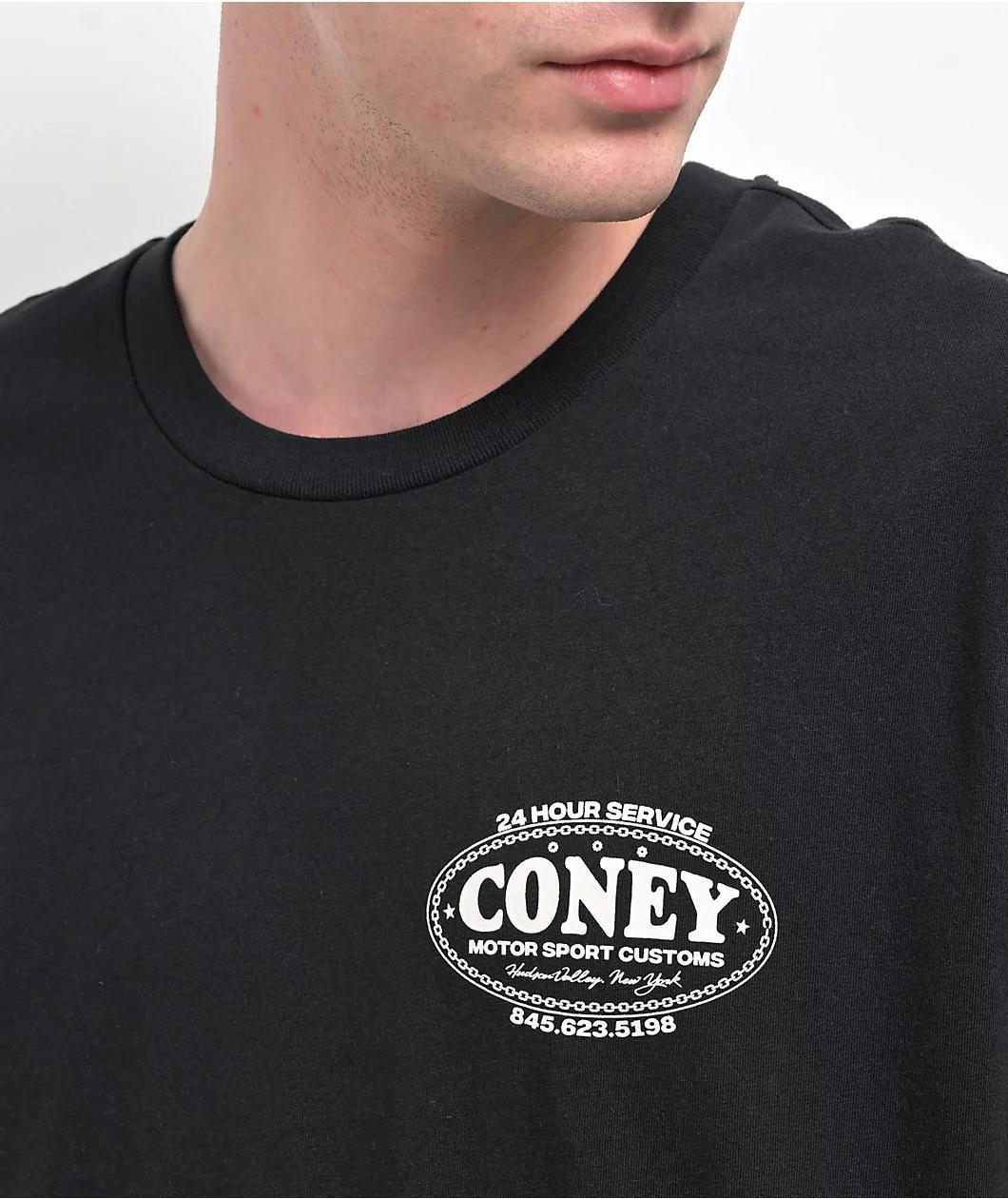 Coney Island Picnic Motorsport Caviar Black T-Shirt Product Image
