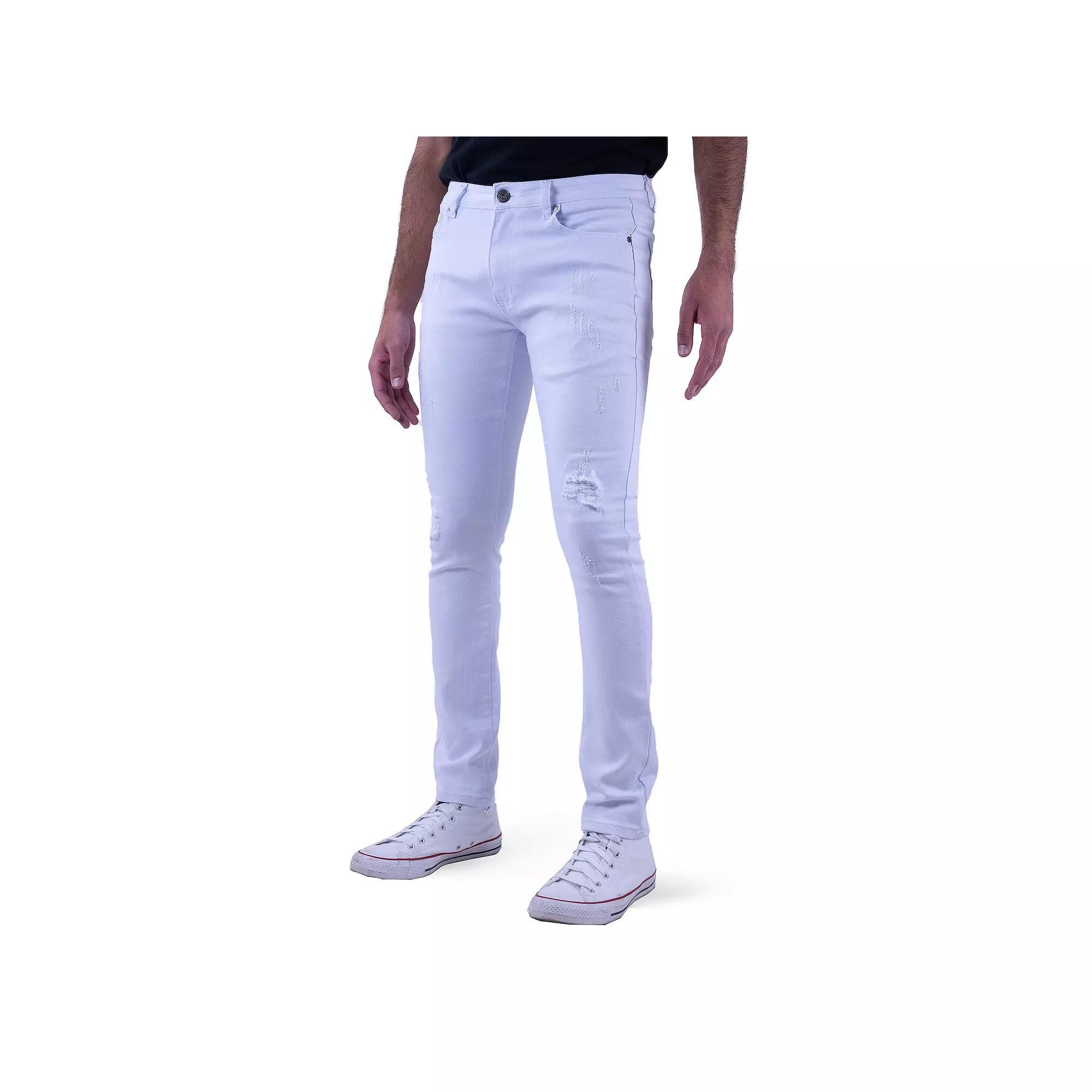 Men's Recess 5-pocket Distressed Slim-Fit Stretch Jean, Size: 36X30, White Product Image