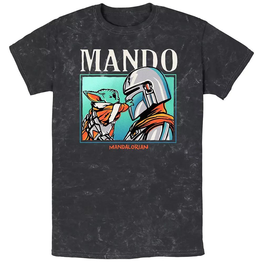 Men's Star Wars The Mandalorian Found You Bombard Wash Graphic Tee, Size: Large, Black Product Image