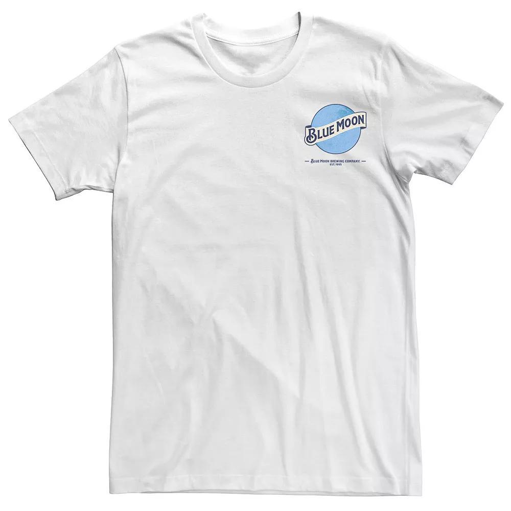 Big & Tall Miller Coors The Blue Moon Chest Logo Tee, Men's, Size: XXL Tall, White Product Image