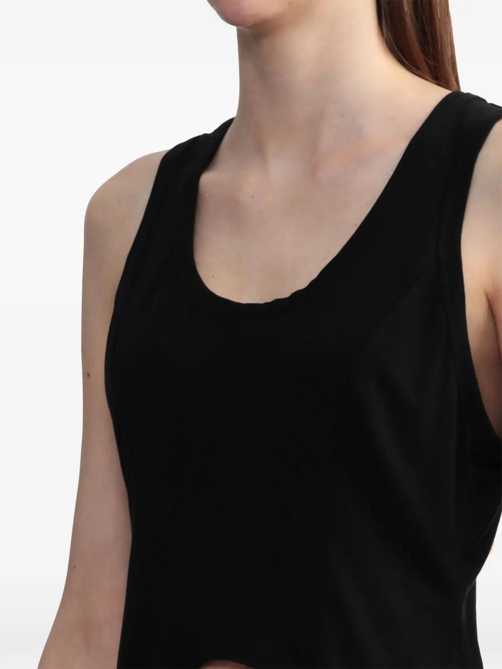 bow and ribbon-detail cotton vest Product Image