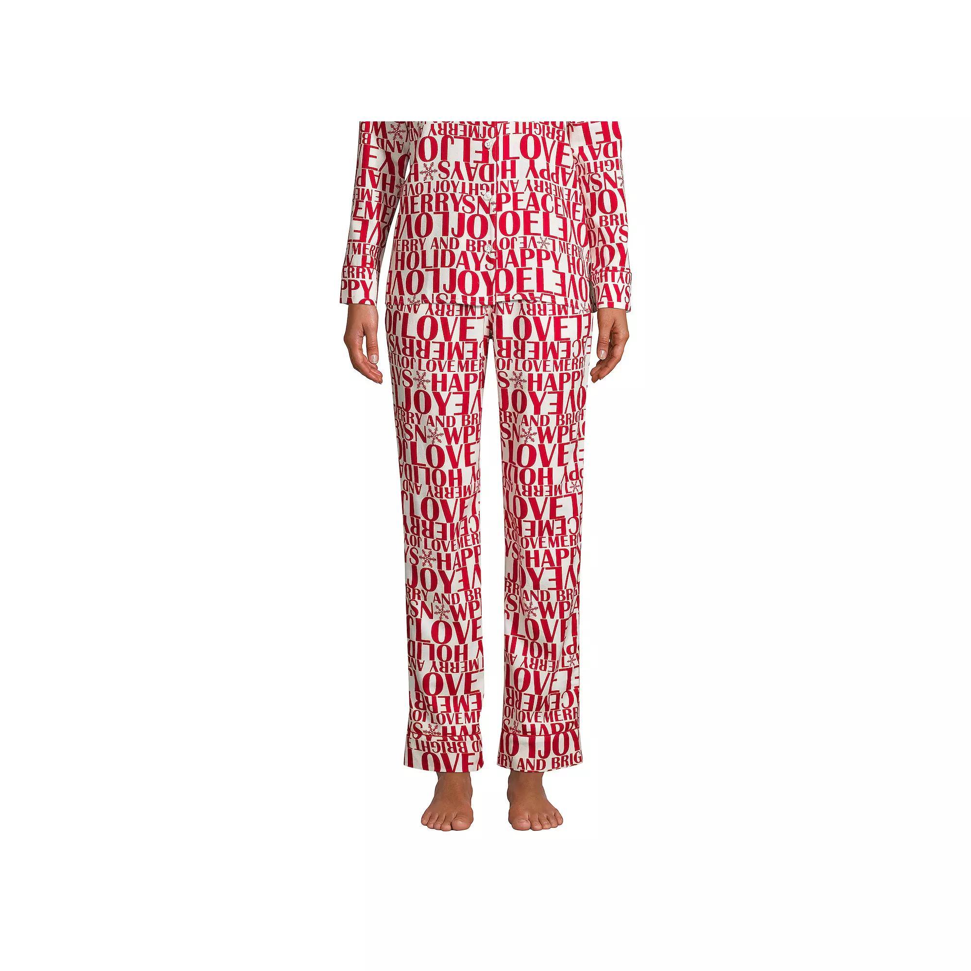 Womens Lands End Womens Flannel Pajama Pants Product Image