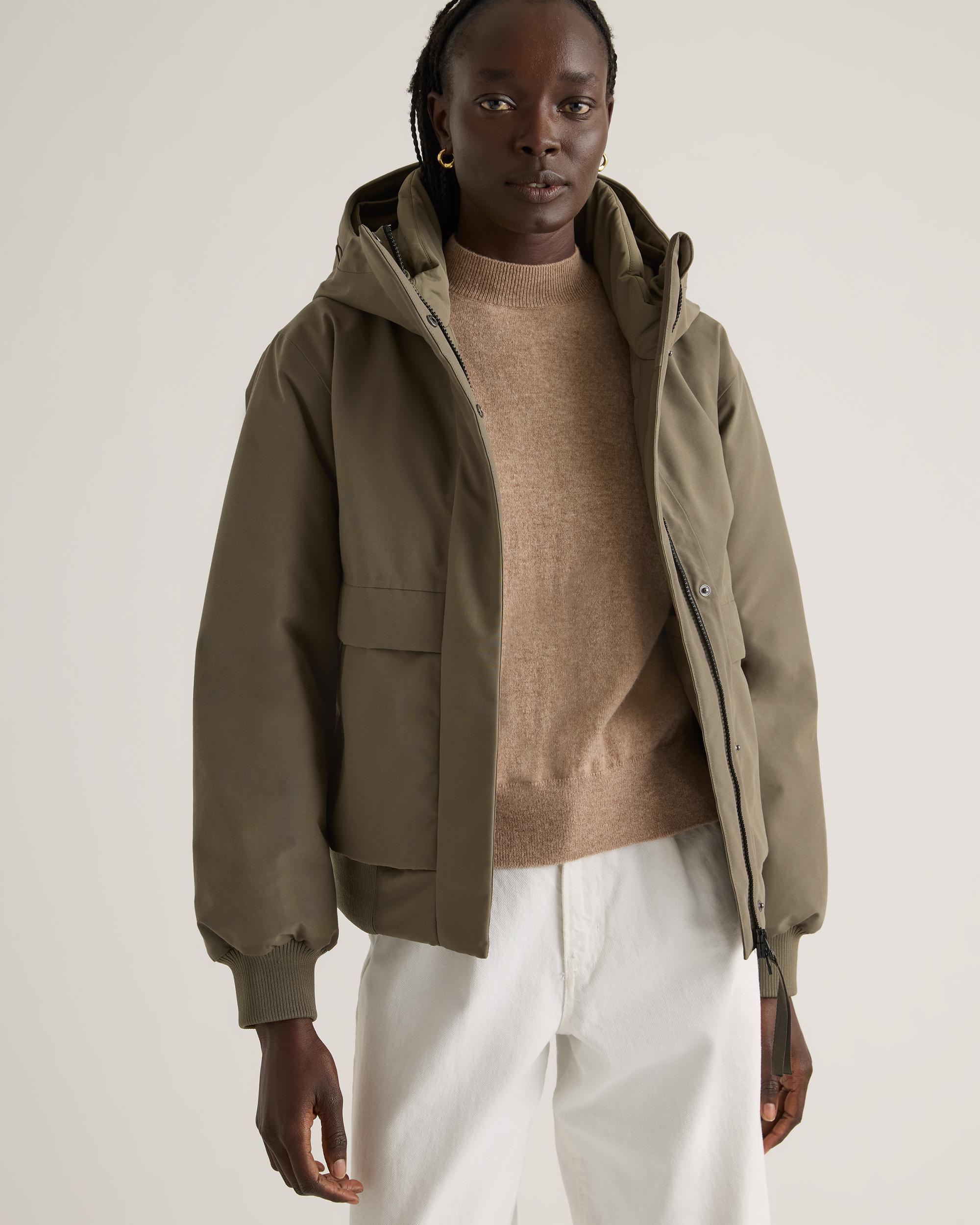 Quince | Women's Responsible Down Hooded Short Parka Recycled Polyester Product Image