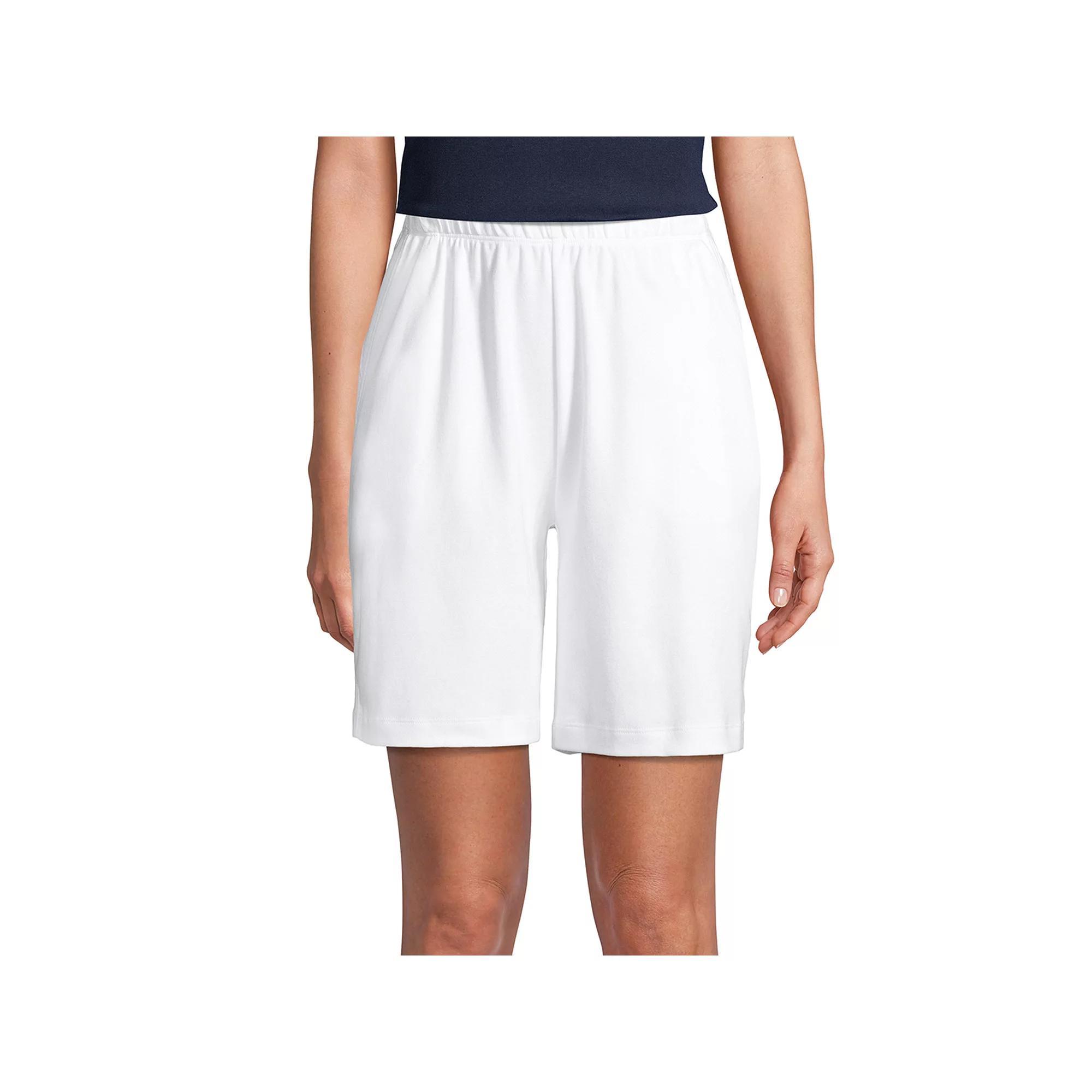 Women's Lands' End Sport Knit Pull-On Shorts, Size: XS, Black Product Image