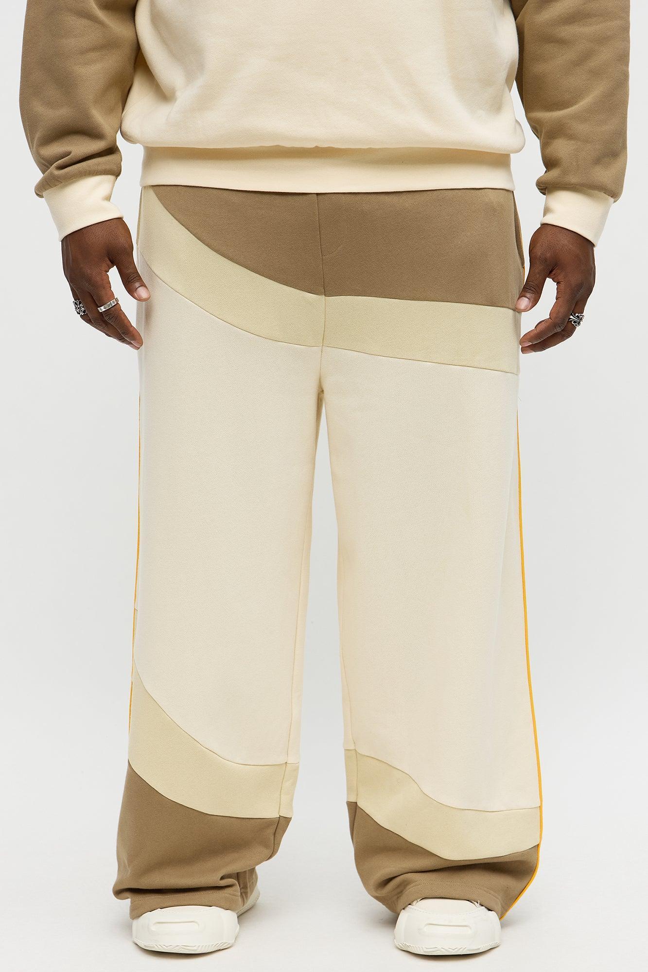 Been A Player Colorblock Sweatpant - Tan/Multi Product Image