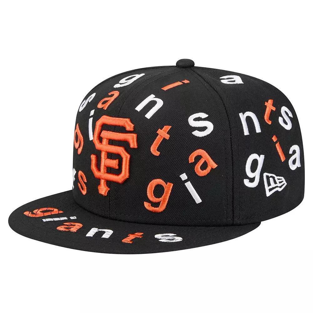 Men's New Era Black San Francisco Giants Team Confetti 59FIFTY Fitted Hat, Size: 7 1/8 Product Image