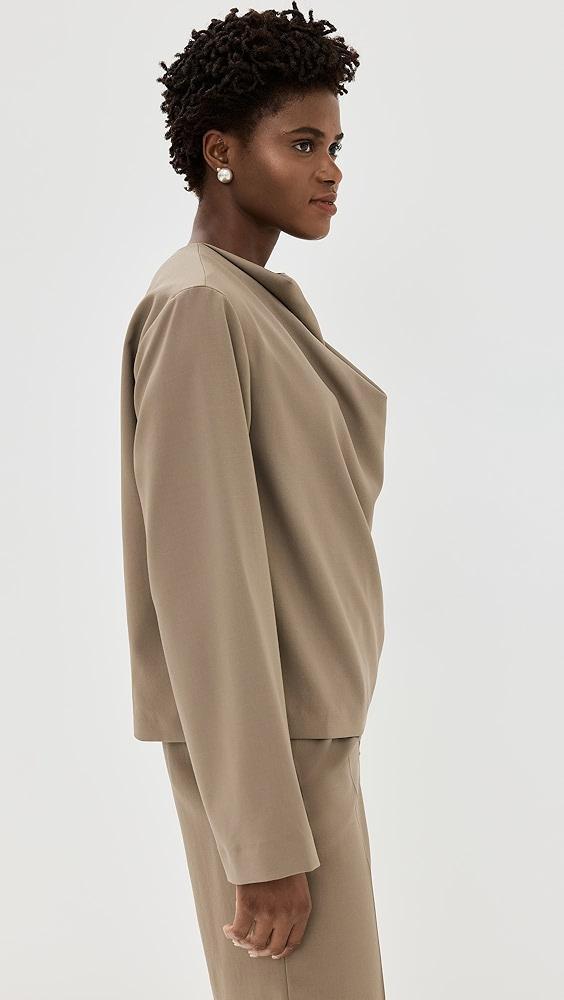 Róhe Draped Wool Top | Shopbop Product Image