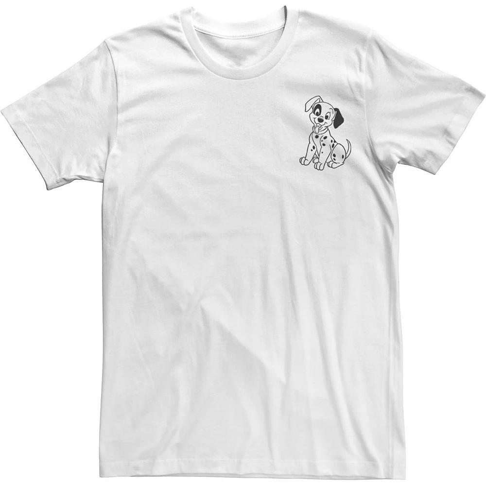 Disney's 101 Dalmatians Patch Left Chest Men's Tee, Size: XL, White Product Image