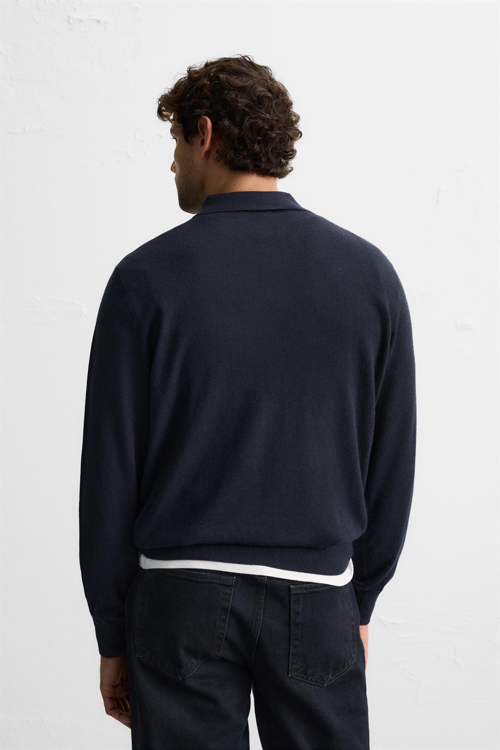 100% CASHMERE KNIT POLO Product Image