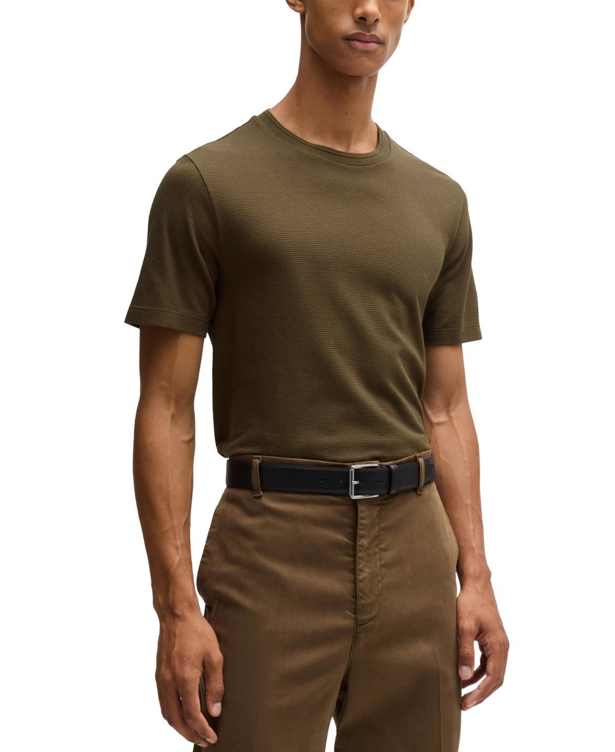 Boss by Hugo Boss Mens Bubble-Jacquard Structure T-Shirt Product Image