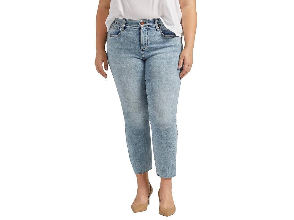 Jag Plus Size Ruby Mid Rise Straight Cropped Jeans Product Image
