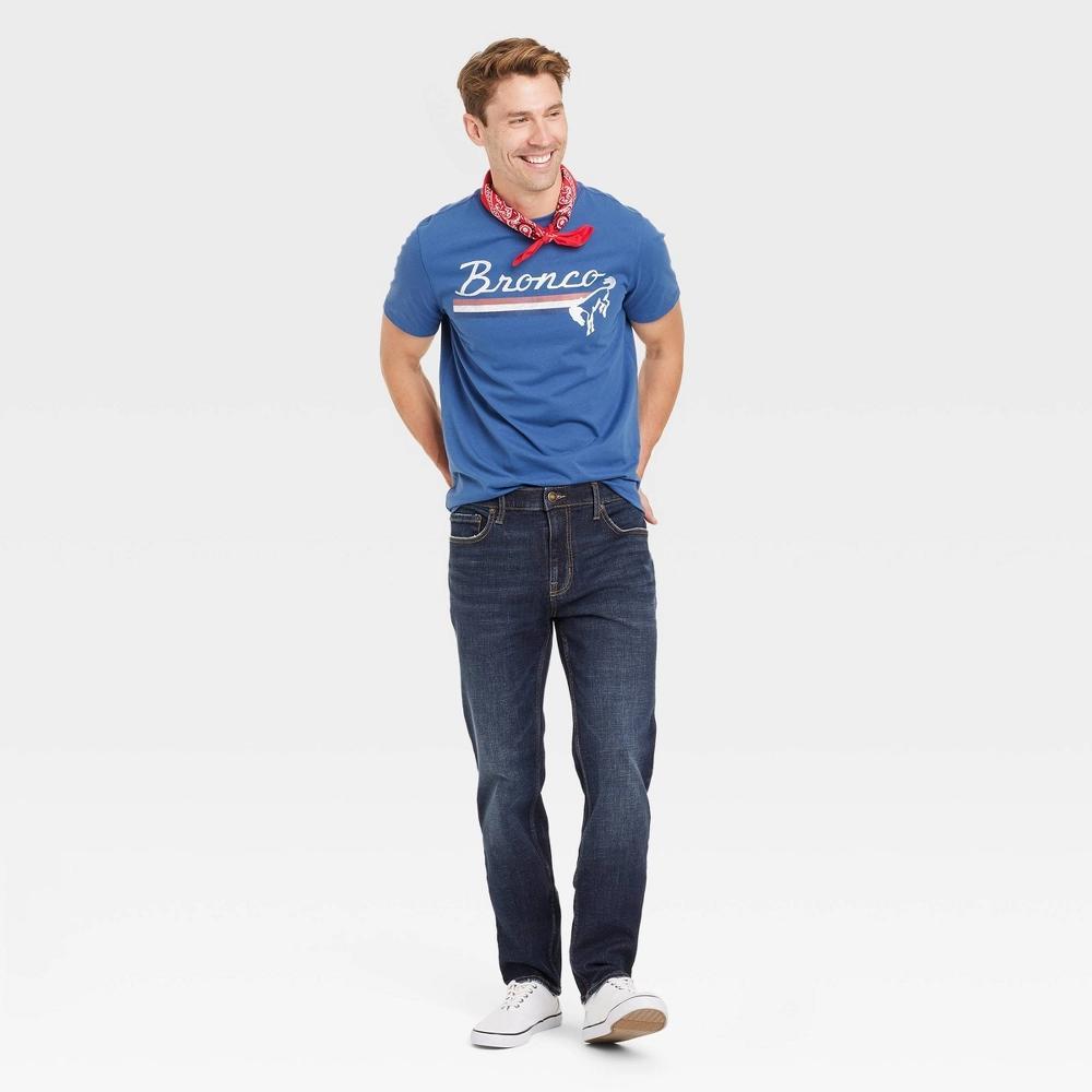 Men's Slim Straight Fit Jeans - Goodfellow & Co™ Dark Wash 40x32: Midweight Denim, Stretch Fabric, 40" Waist Product Image