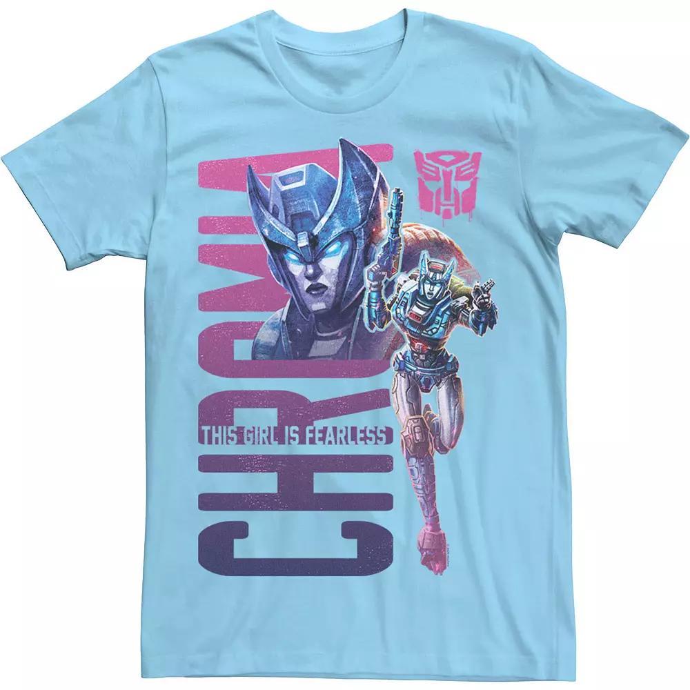 Men's Transformers: War For Cybertron Chromia Fearless Tee, Size: Small, Light Blue Product Image
