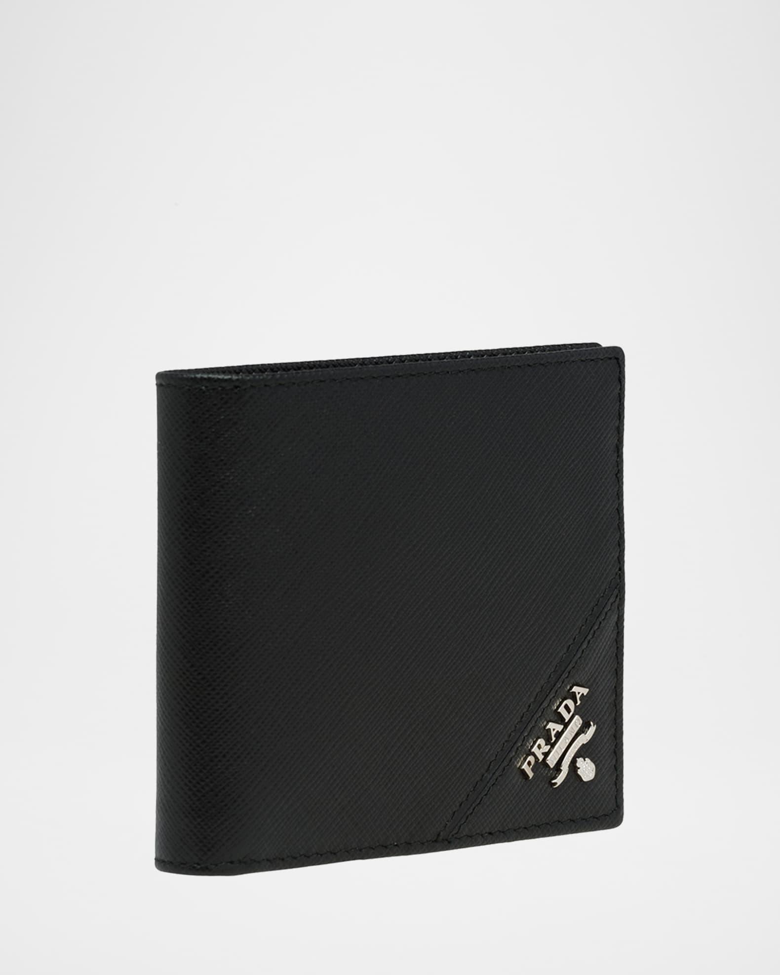 Men's Saffiano Metal Billfold Wallet with ID Window Product Image
