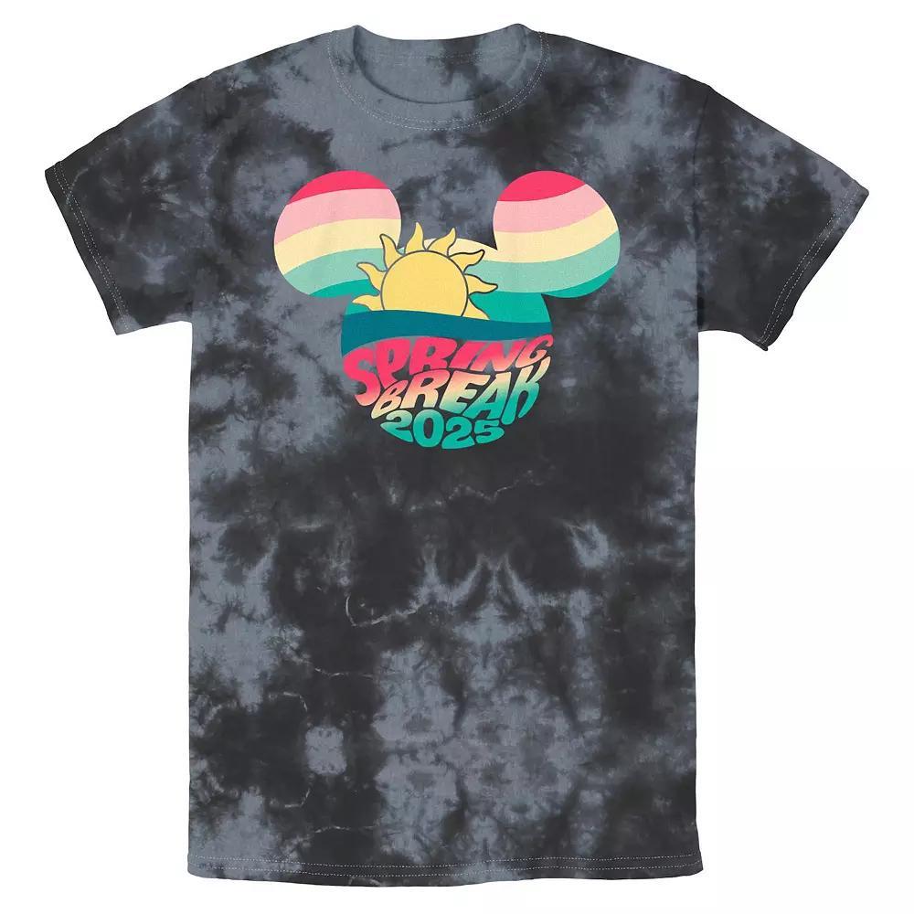 Disney's Mickey Mouse Spring Break 2025 Bombard Wash Men's Graphic Tee, Size: Small, Black Grey Product Image