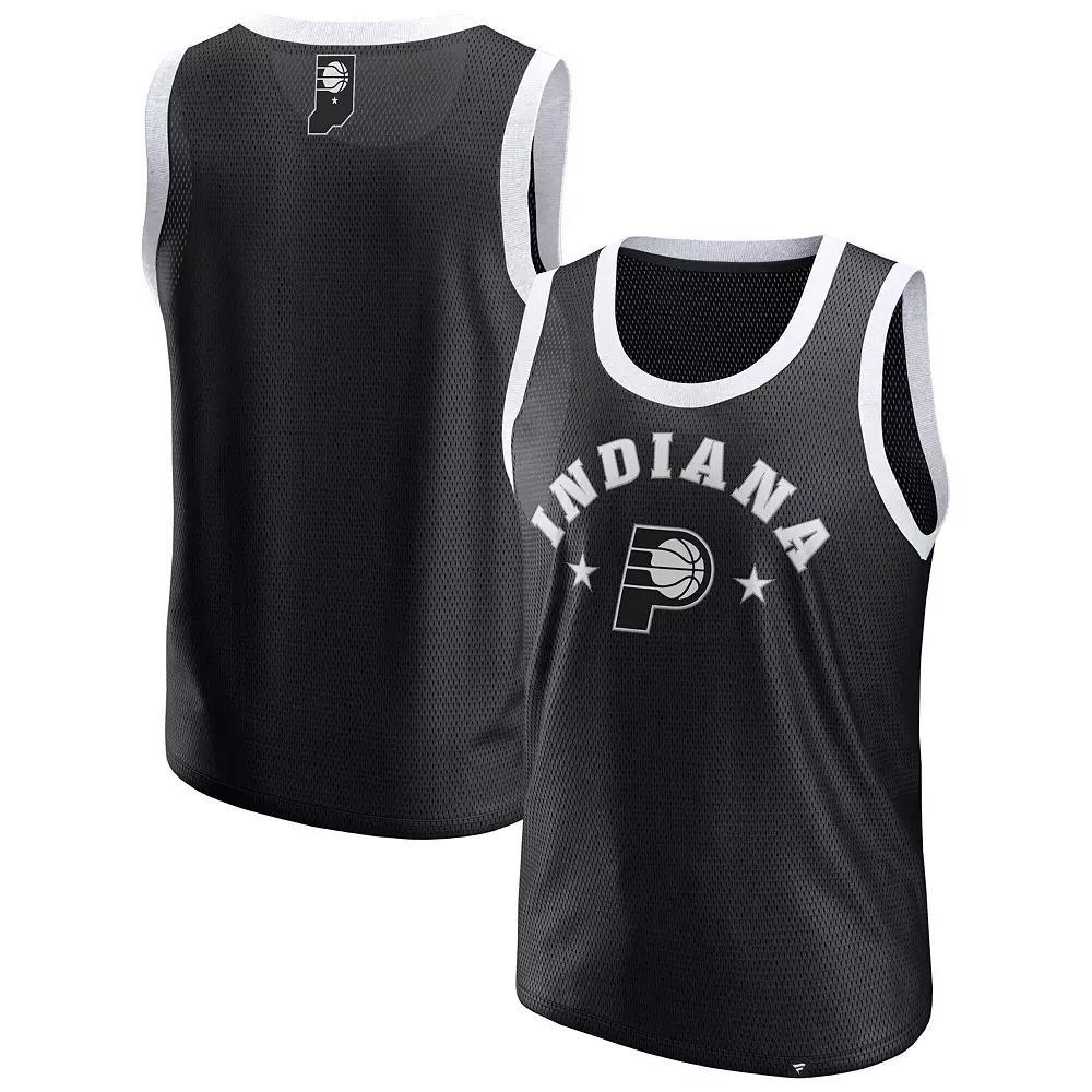Men's Fanatics  Black Indiana Pacers Mesh Tank Top, Size: Small Product Image