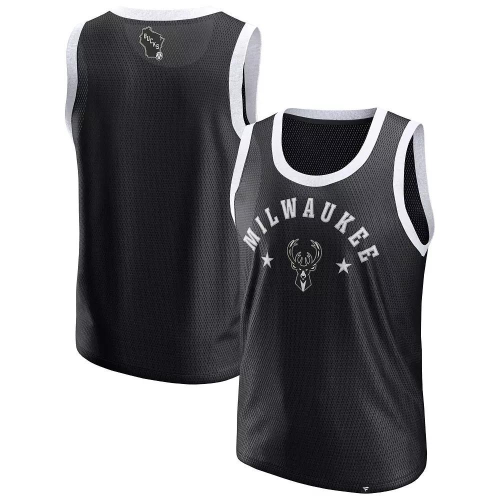 Men's Fanatics  Black San Antonio Spurs Mesh Tank Top, Size: Medium Product Image