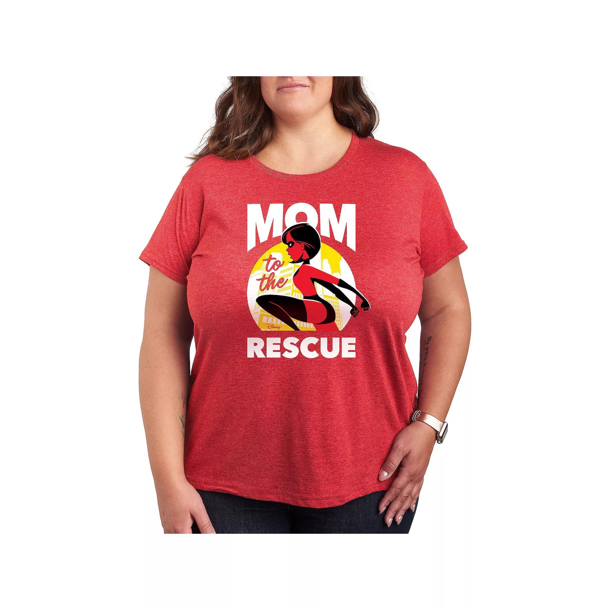 Disney / Pixars The Incredibles Plus Mom Rescue Graphic Tee, Womens Blue Product Image